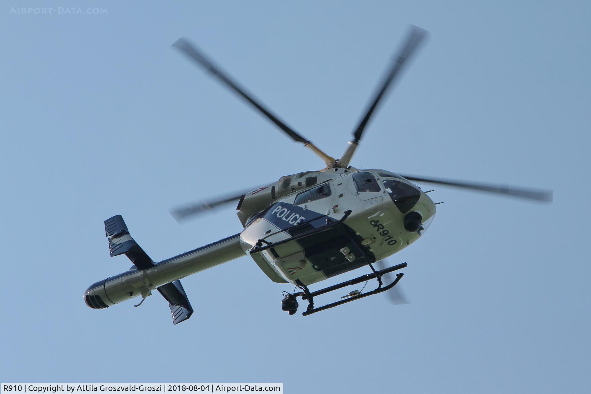 R910, 2007 McDonnell Douglas MD-902 Explorer C/N 900-00122, Air patrol over Lake Balaton at the shore of Tihany