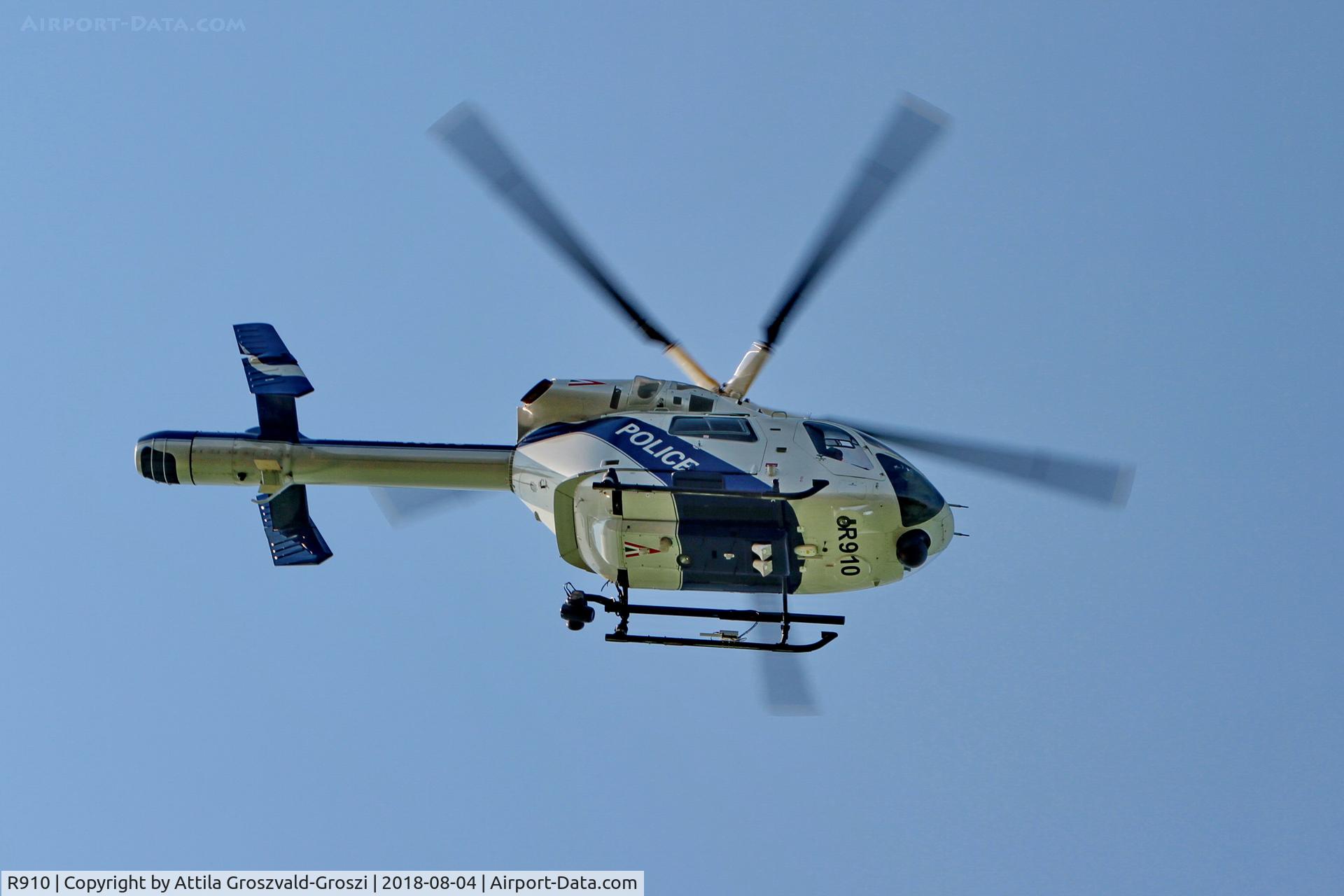 R910, 2007 McDonnell Douglas MD-902 Explorer C/N 900-00122, Air patrol over Lake Balaton at the shore of Tihany