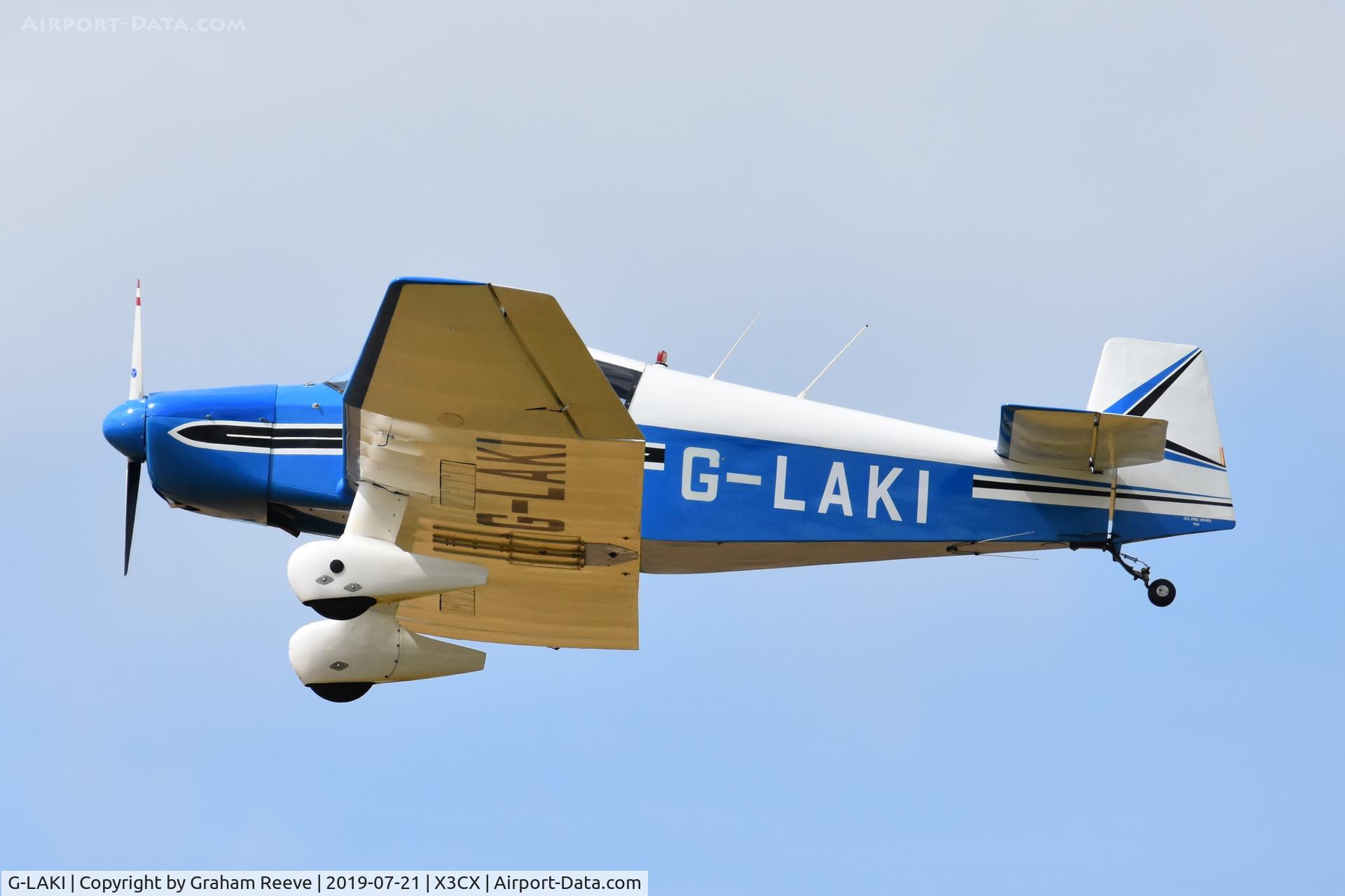 G-LAKI, 1963 Jodel DR-1050 Ambassadeur C/N 534, Departing from Northrepps.