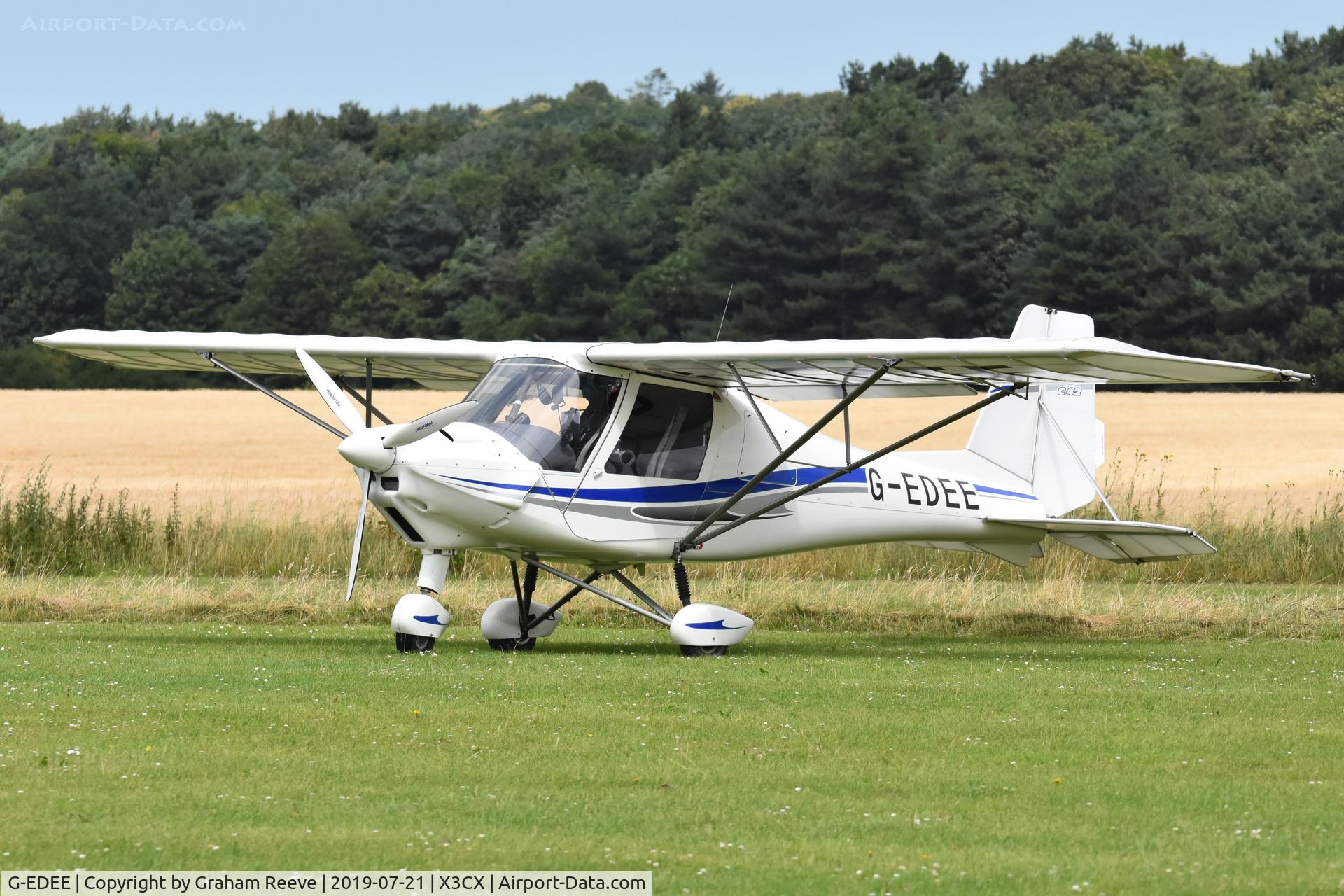 G-EDEE, 2005 Comco Ikarus C42 FB100 C/N 0511-6769, Parked at Northrepps.