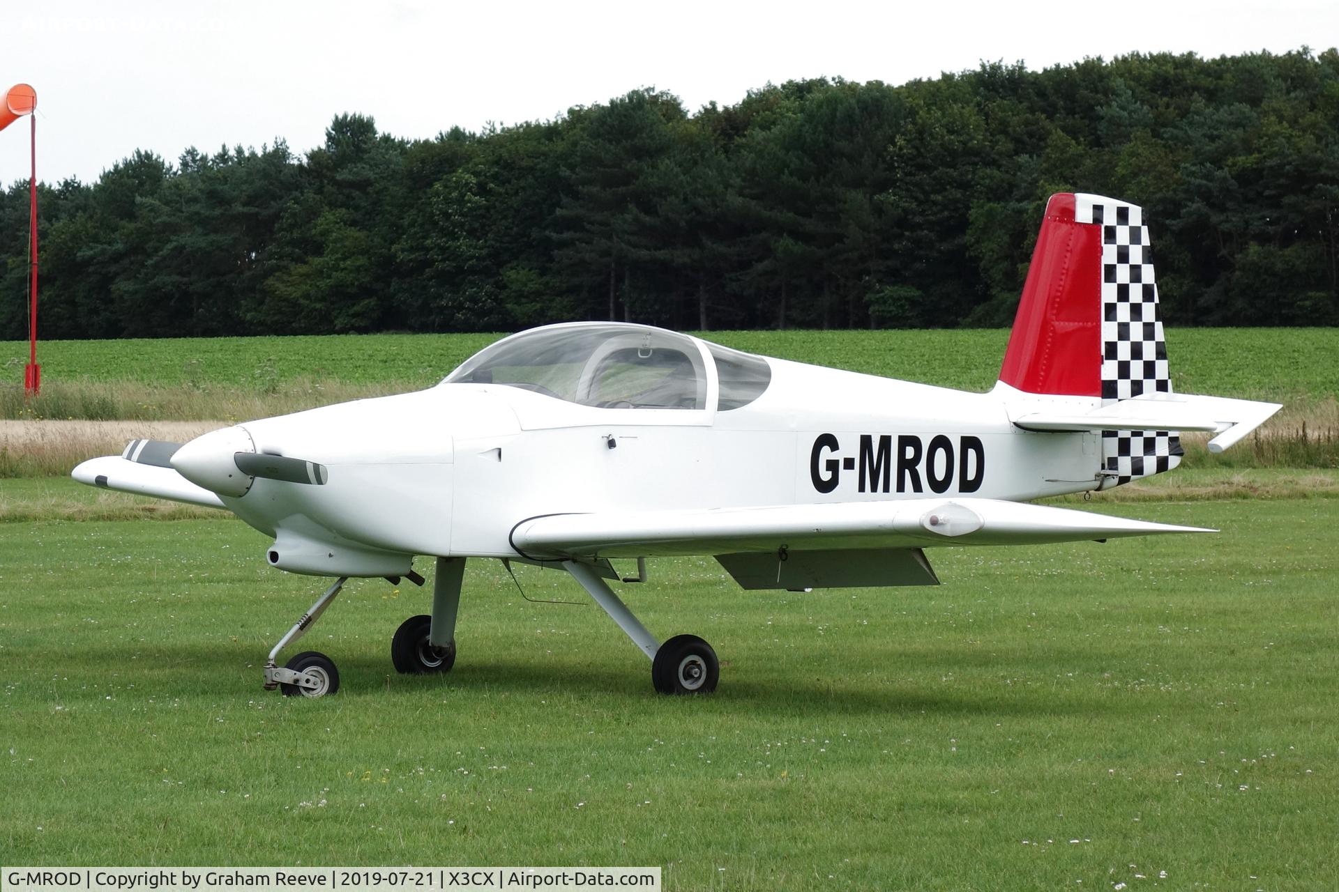 G-MROD, 2007 Vans RV-7A C/N PFA 323-14432, Parked at Northrepps.