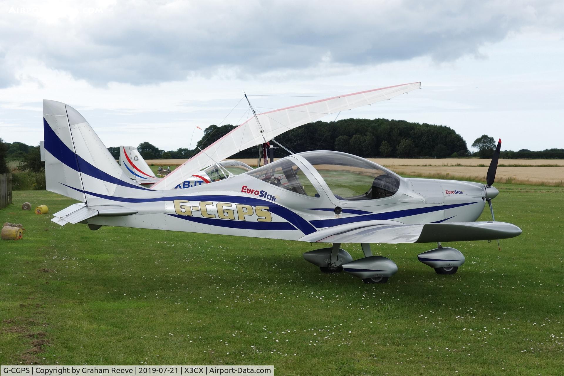 G-CGPS, 2010 Aerotechnik EV-97 Eurostar SL C/N LAA 315B-14987, Parked at Northrepps.