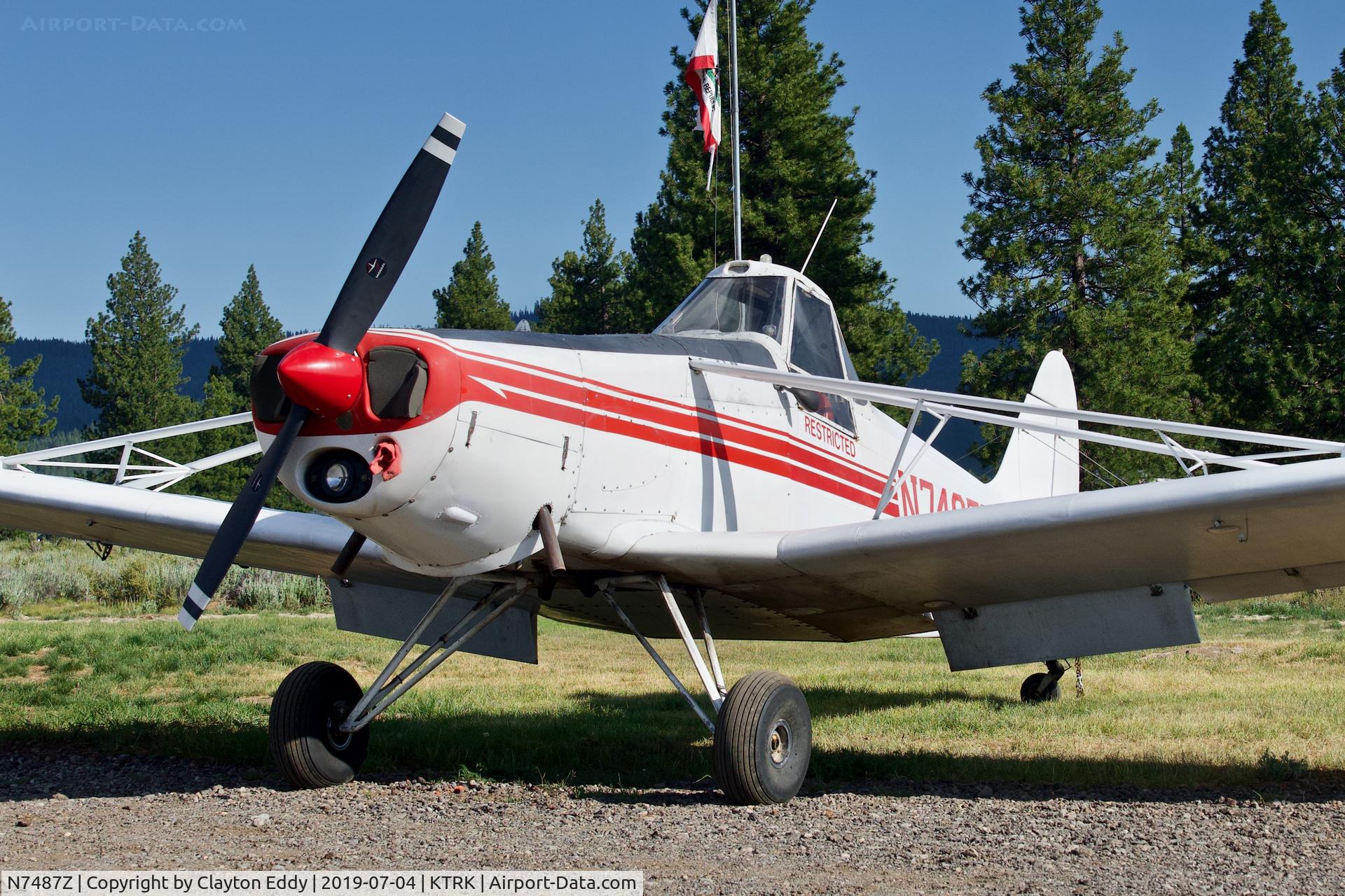 N7487Z, 1965 Piper PA-25-235 Pawnee C/N 25-3502, Truckee Airport 2019.