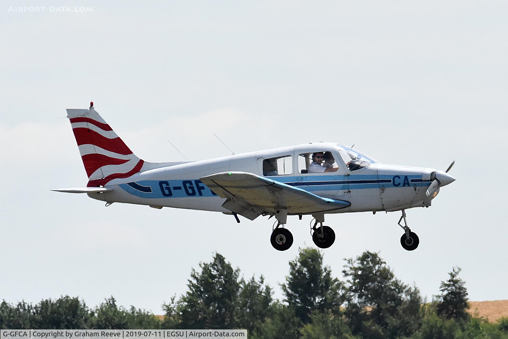 G-GFCA, 1989 Piper PA-28-161 Cadet C/N 28-41100, Landing at Duxford.
