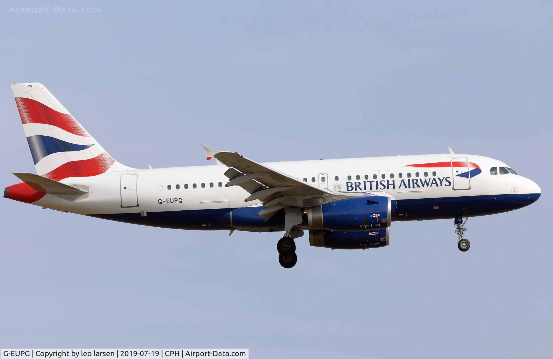 G-EUPG, 2000 Airbus A319-131 C/N 1222, Copenhagen 19.7.2019 final to R-22L