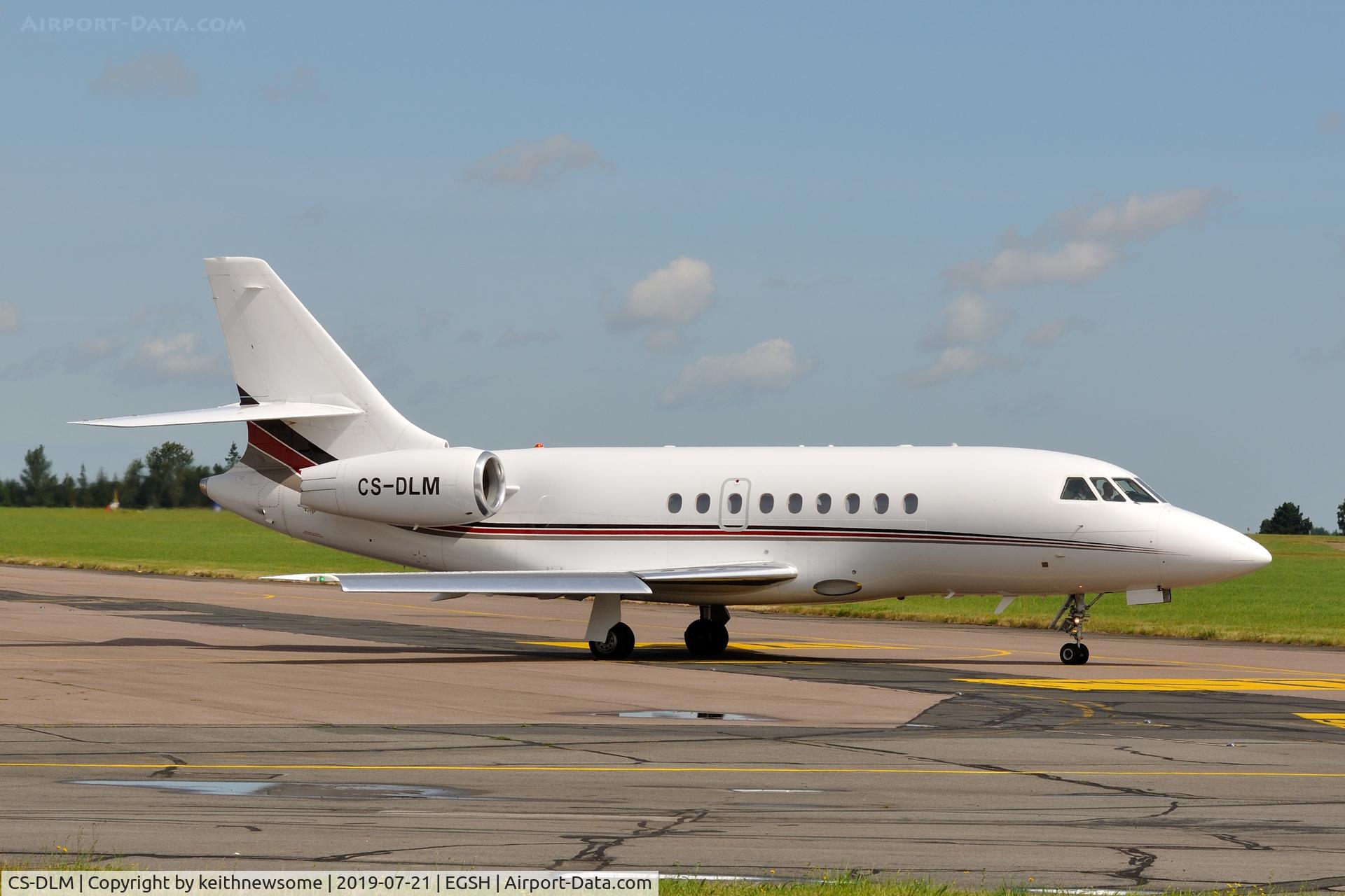 CS-DLM, 2006 Dassault Falcon 2000EX C/N 91, Leaving Norwich for Biggin Hill.
