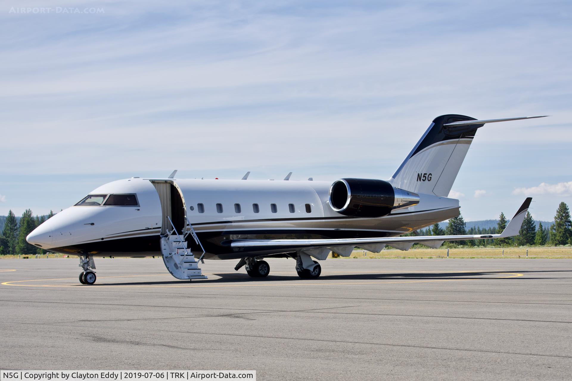 N5G, 1999 Bombardier Challenger 604 (CL-600-2B16) C/N 5423, Truckee Airport 2019.