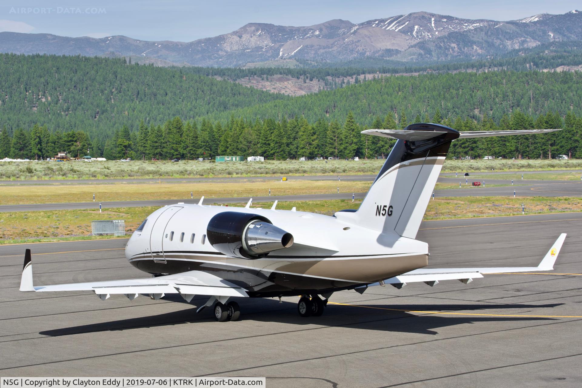 N5G, 1999 Bombardier Challenger 604 (CL-600-2B16) C/N 5423, Truckee Airport 2019.