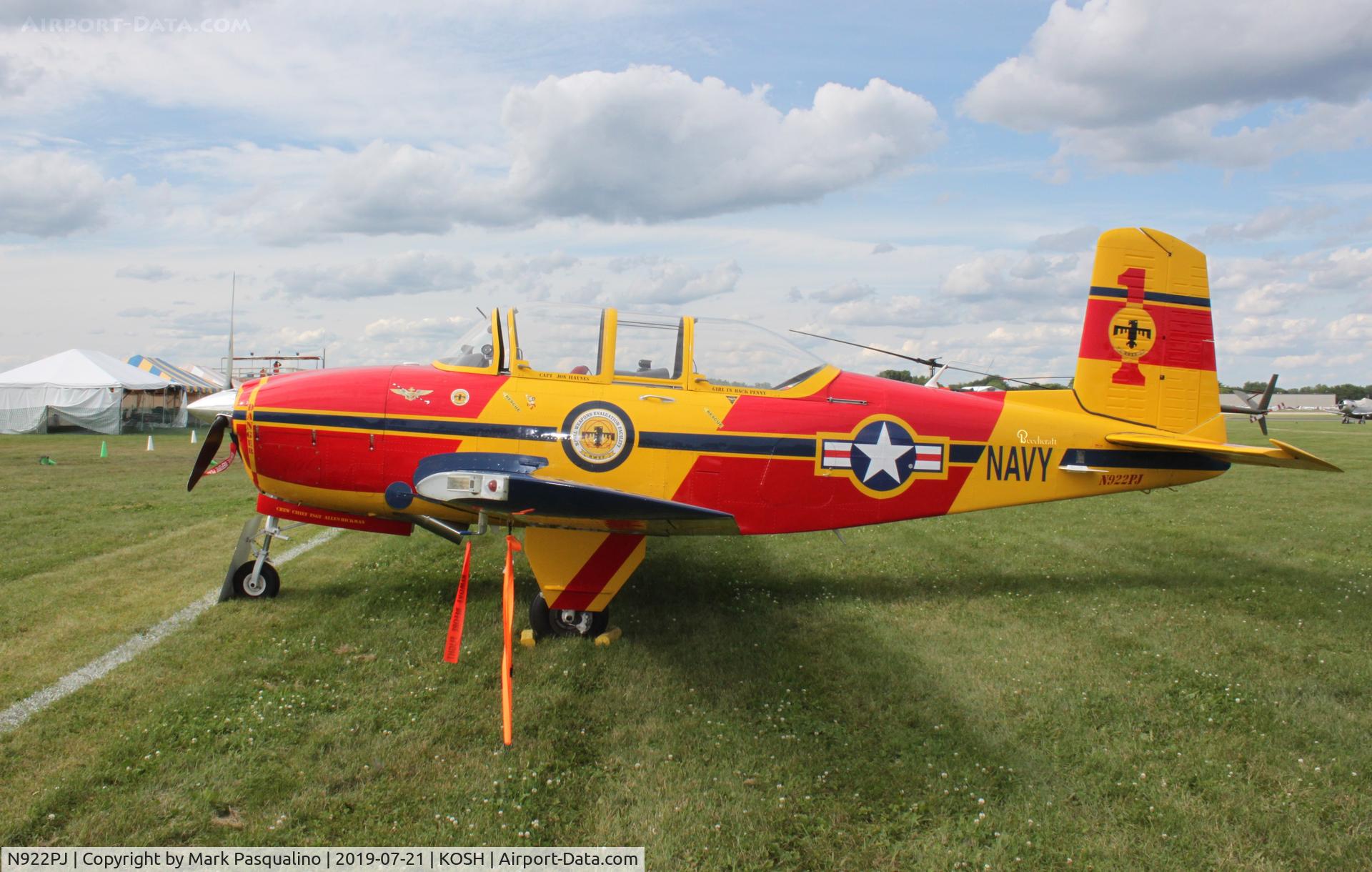 N922PJ, 1955 Beech A45 C/N 34-57, Beech T-34A