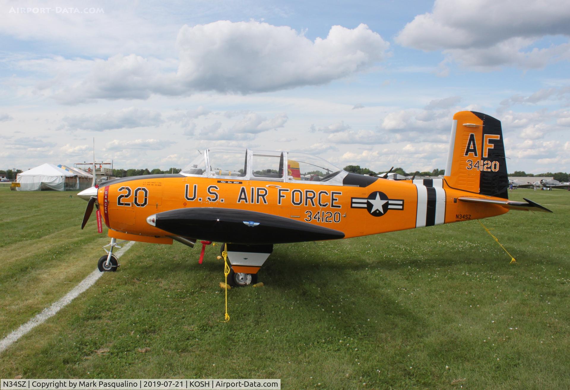 N34SZ, 1953 Beech (CCF) T-34A (A45) Mentor C/N CCF34-89, Beech T-34A