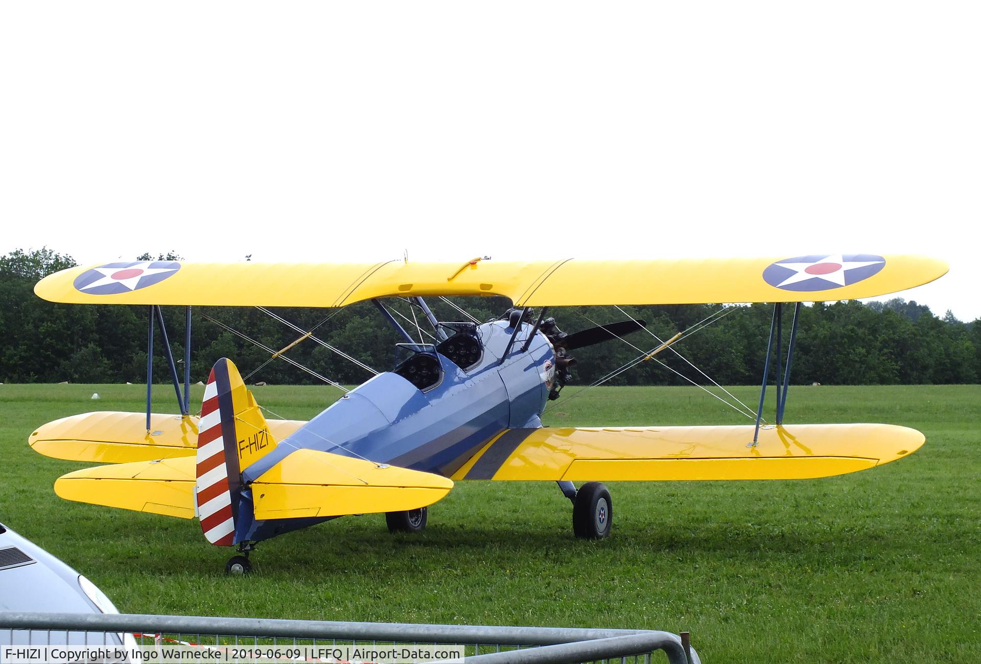 F-HIZI, 1940 Boeing A75N1 (PT-17) C/N 75-548, Boeing (Stearman) A75N1 (PT-17) at the meeting aerien 2019, La-Ferte-Alais