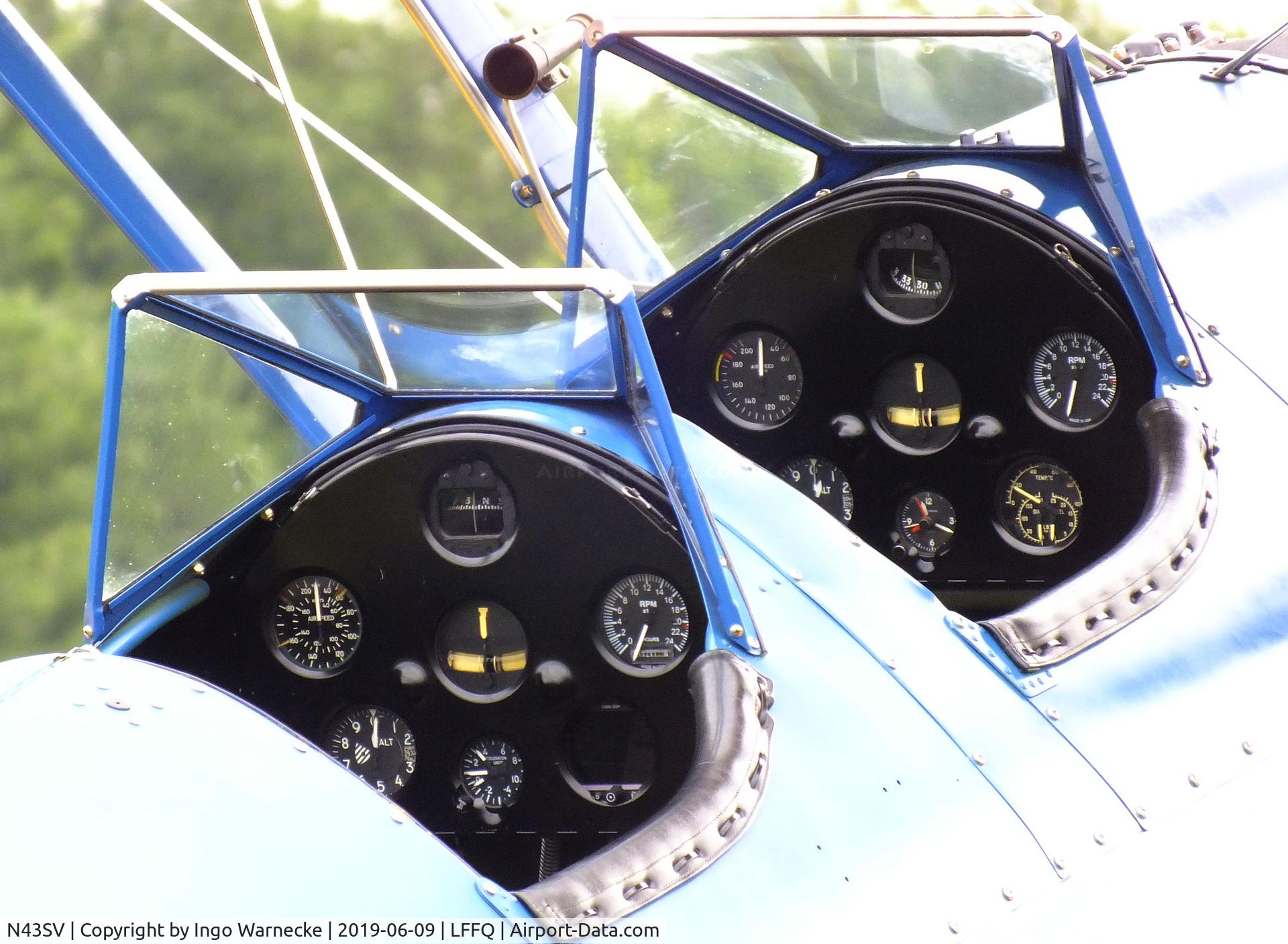 N43SV, 1945 Boeing E75 C/N 75-5541, Boeing (Stearman) E75 at the meeting aerien 2019, La-Ferte-Alais  #c