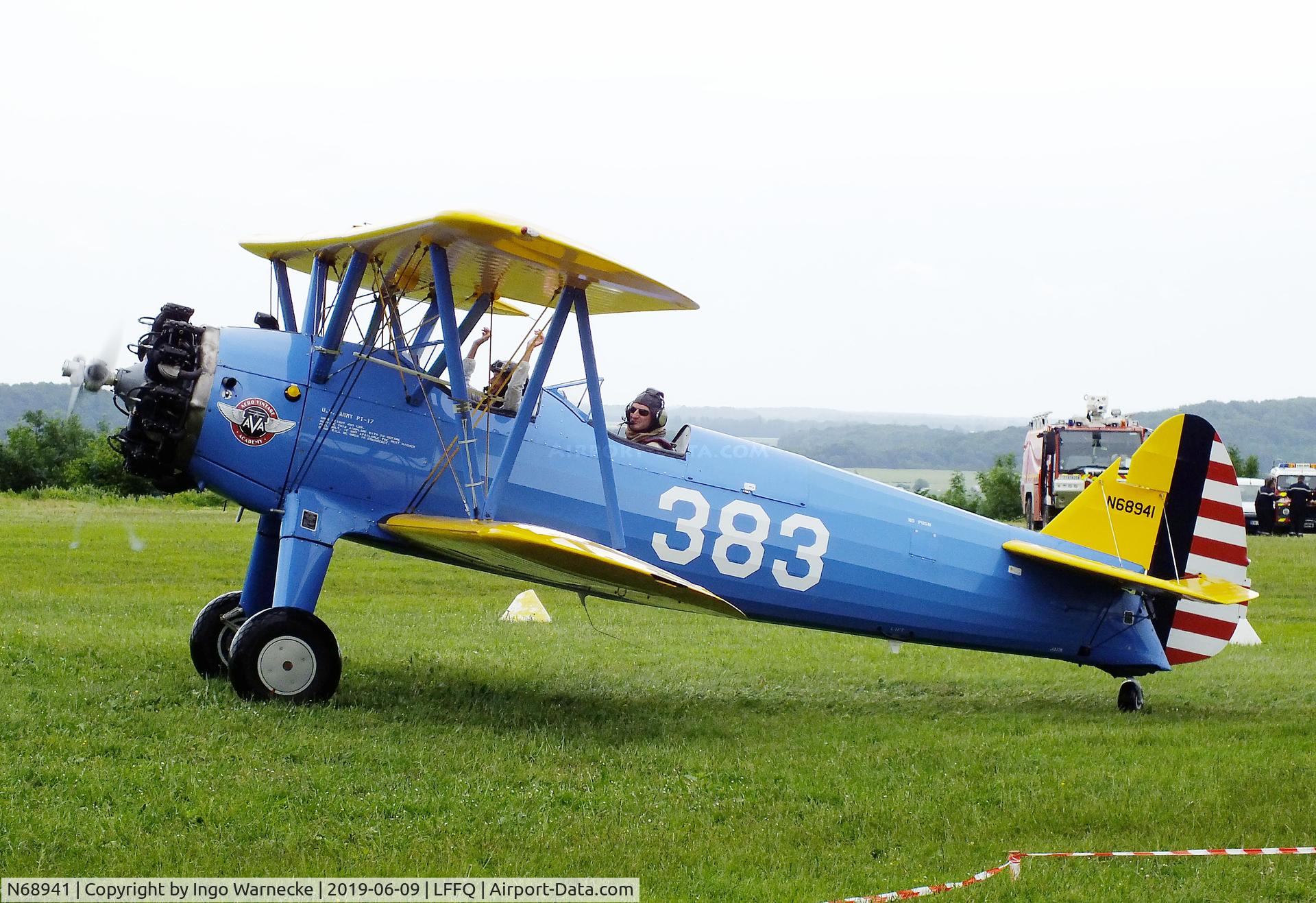 N68941, 1943 Boeing B75N1 C/N 75-8044, Boeing (Stearman) B75N1 at the meeting aerien 2019, La-Ferte-Alais