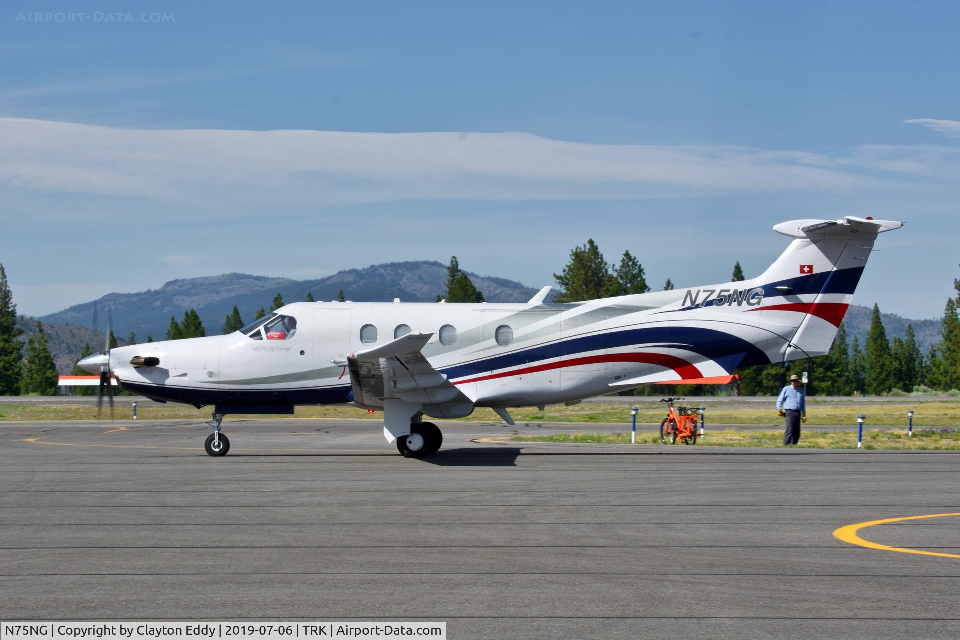 N75NG, 2012 Pilatus PC-12/47E C/N 1375, Truckee Airport California 2019.