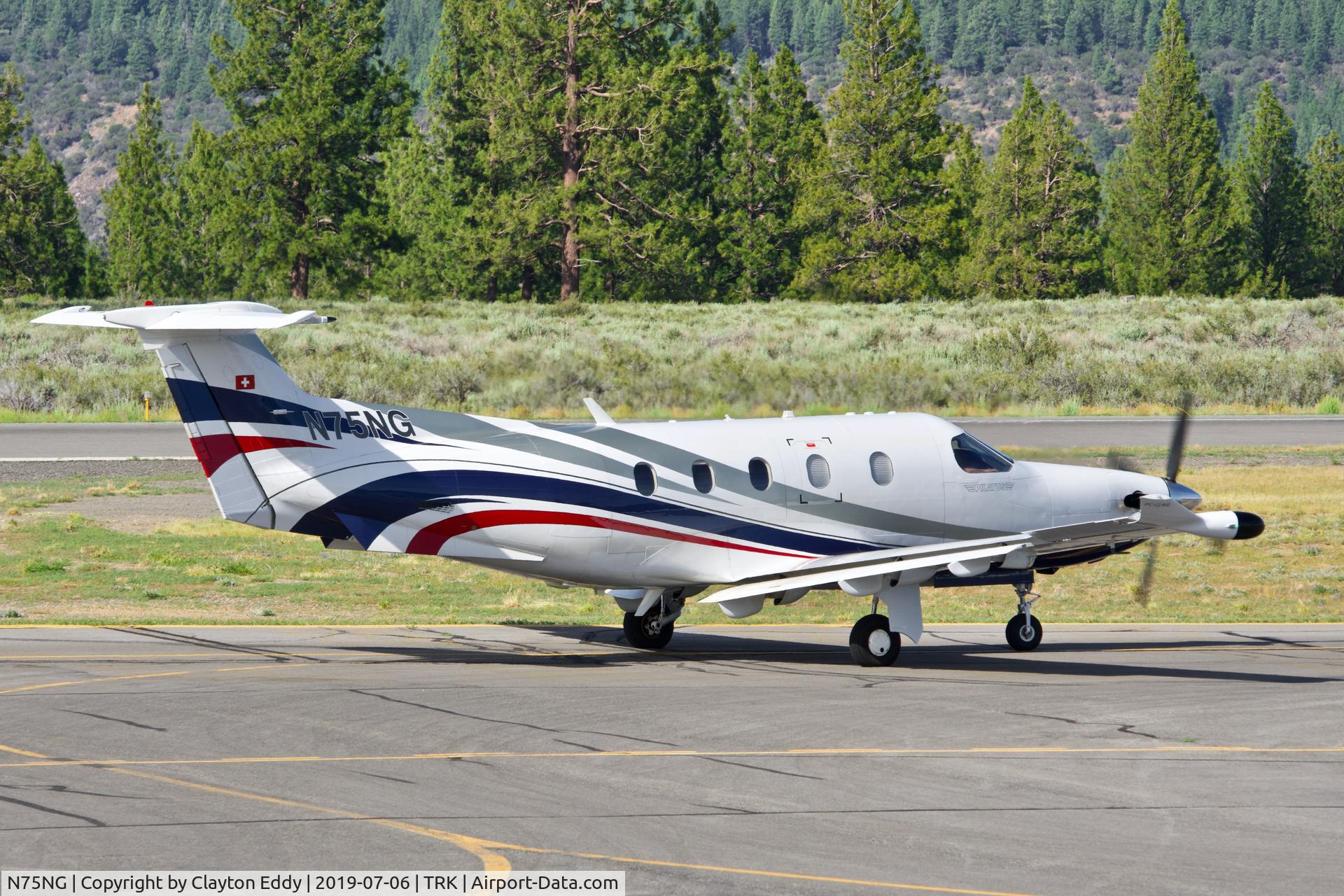 N75NG, 2012 Pilatus PC-12/47E C/N 1375, Truckee Airport 2019.