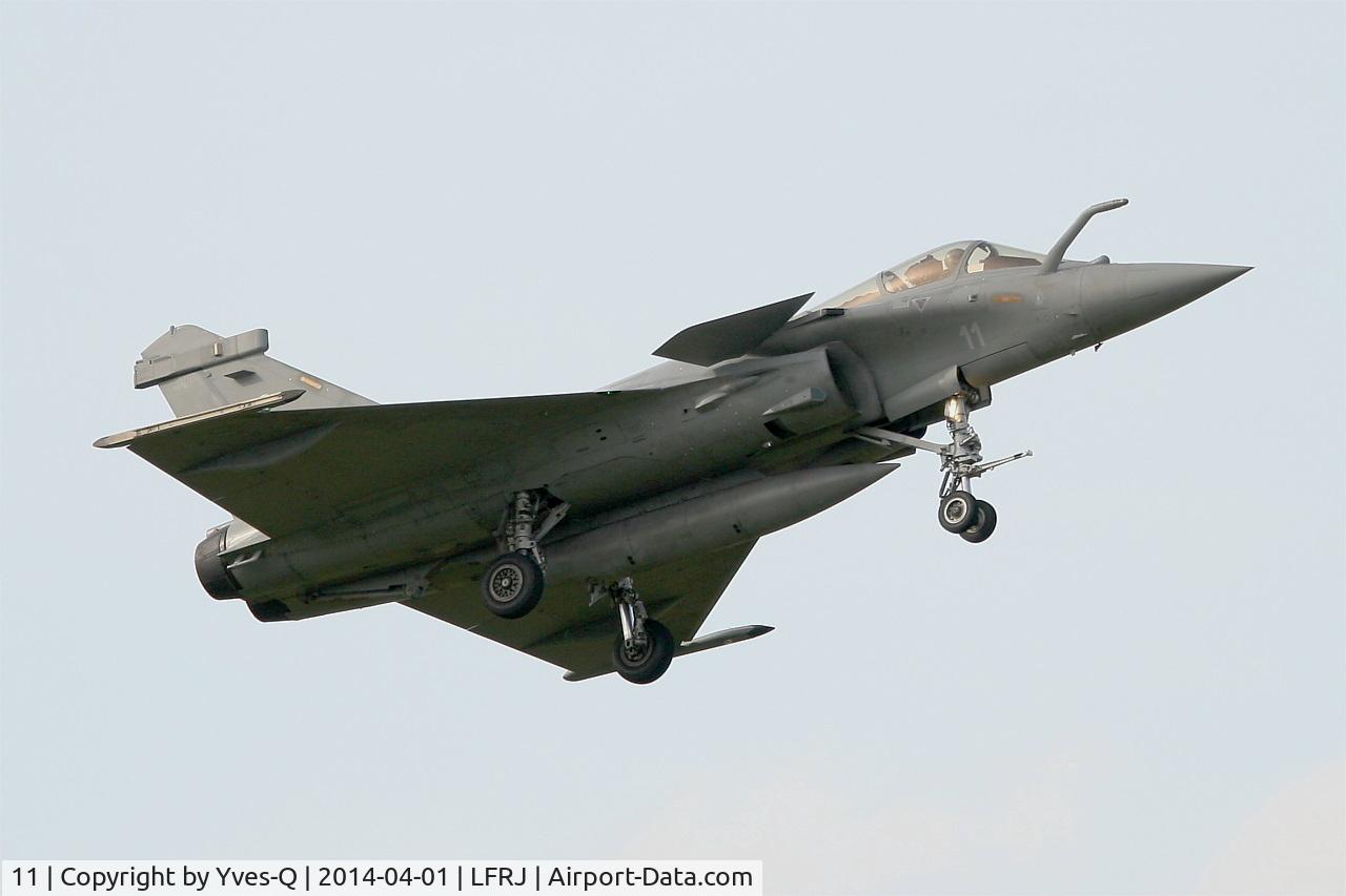 11, Dassault Rafale M C/N 11, Dassault Rafale M, On final rwy 08, Landivisiau Naval Air Base (LFRJ)