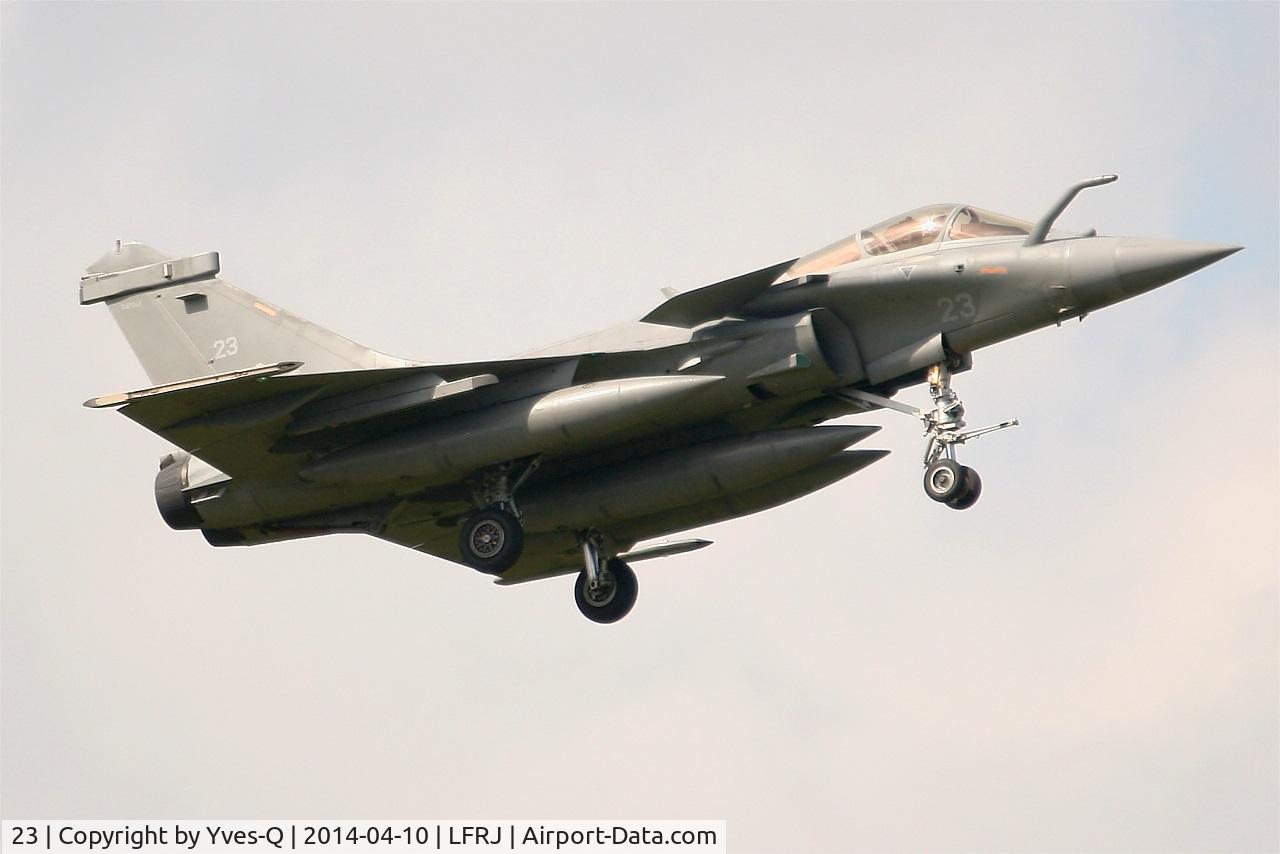 23, Dassault Rafale M C/N 23, Dassault Rafale M, On final rwy 08, Landivisiau Naval Air Base (LFRJ)