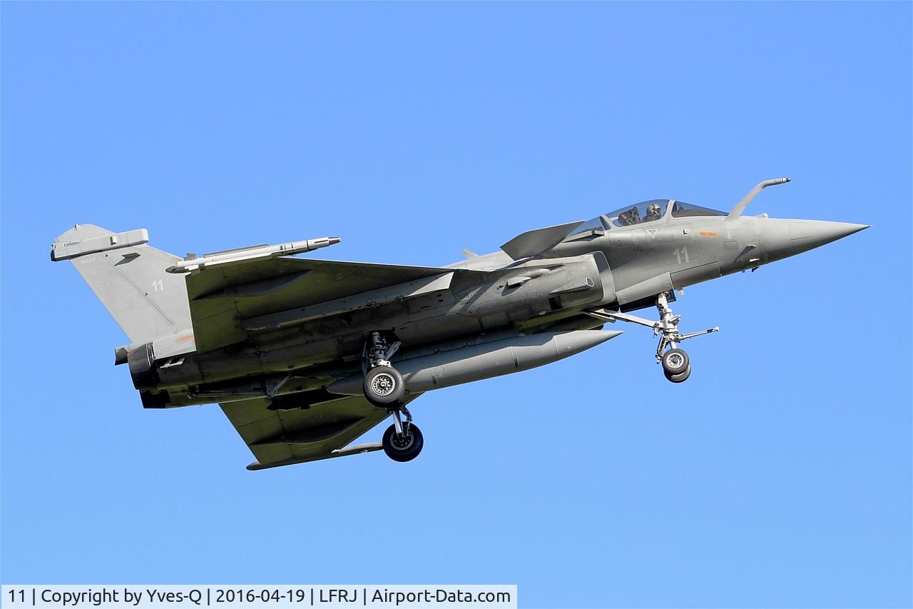 11, Dassault Rafale M C/N 11, Dassault Rafale M, On final rwy 08, Landivisiau Naval Air Base (LFRJ)