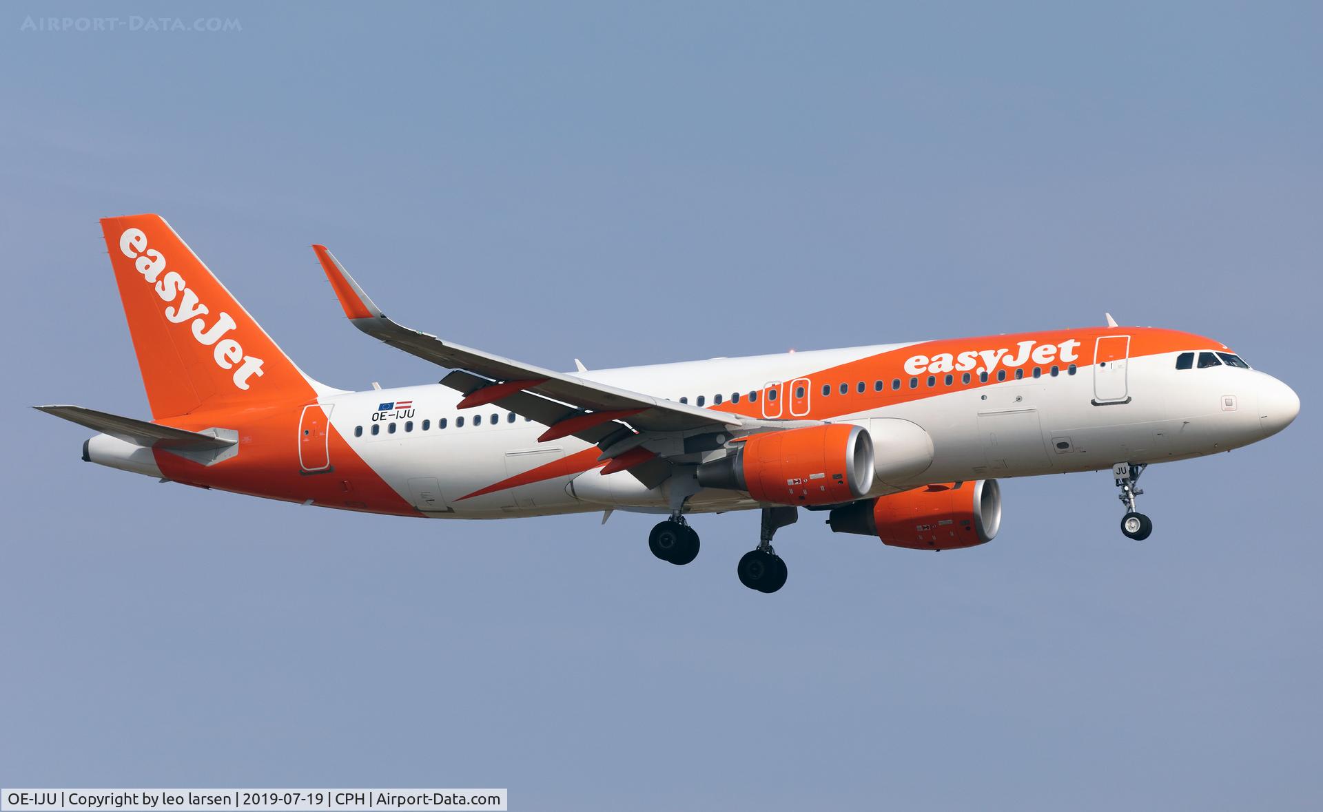 OE-IJU, 2016 Airbus A320-214 C/N 7460, Copenhagen 19.7.2019 final to R-22L
