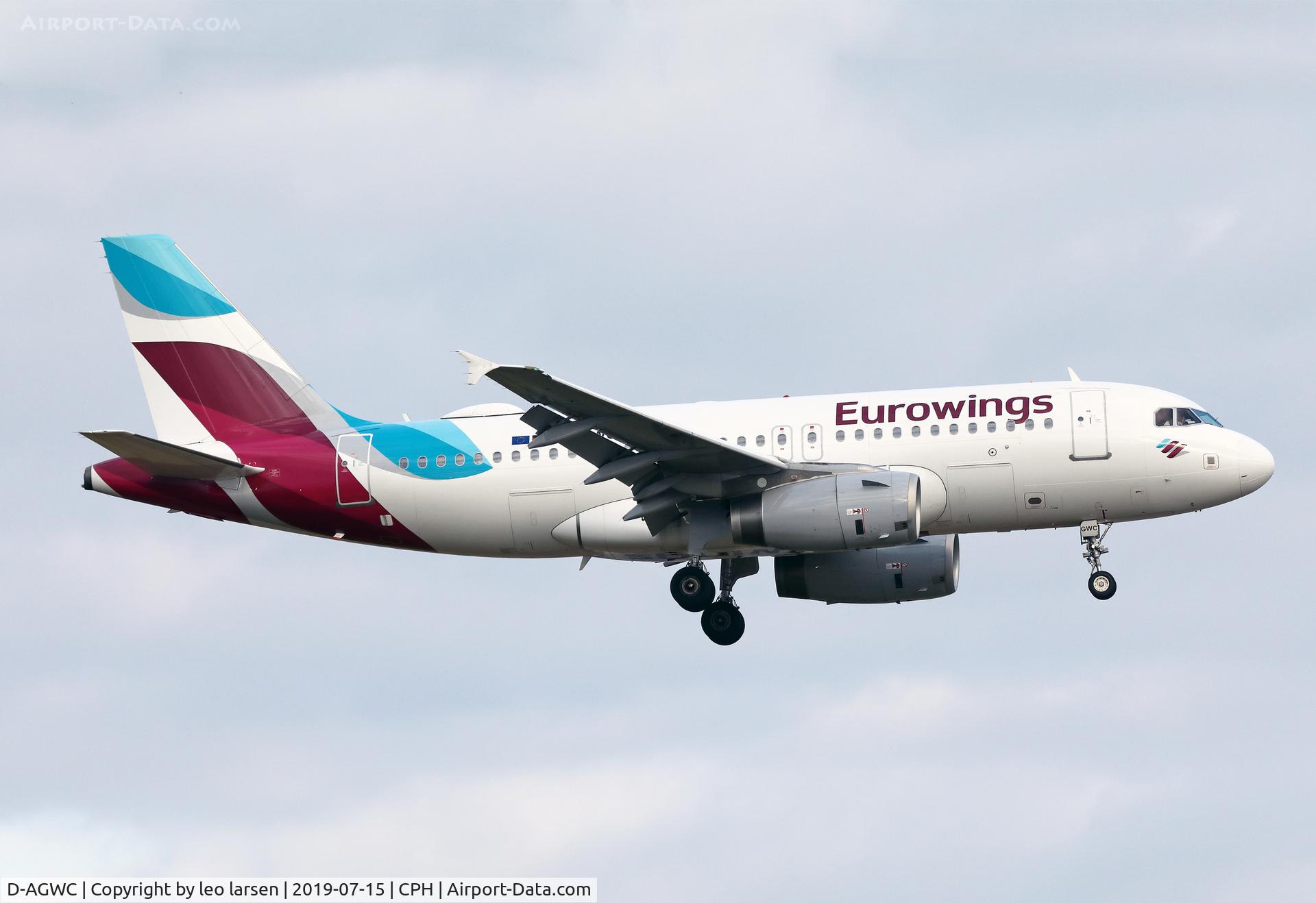 D-AGWC, 2006 Airbus A319-132 C/N 2976, Copenhagen 15.7.2019 on final to R-22L