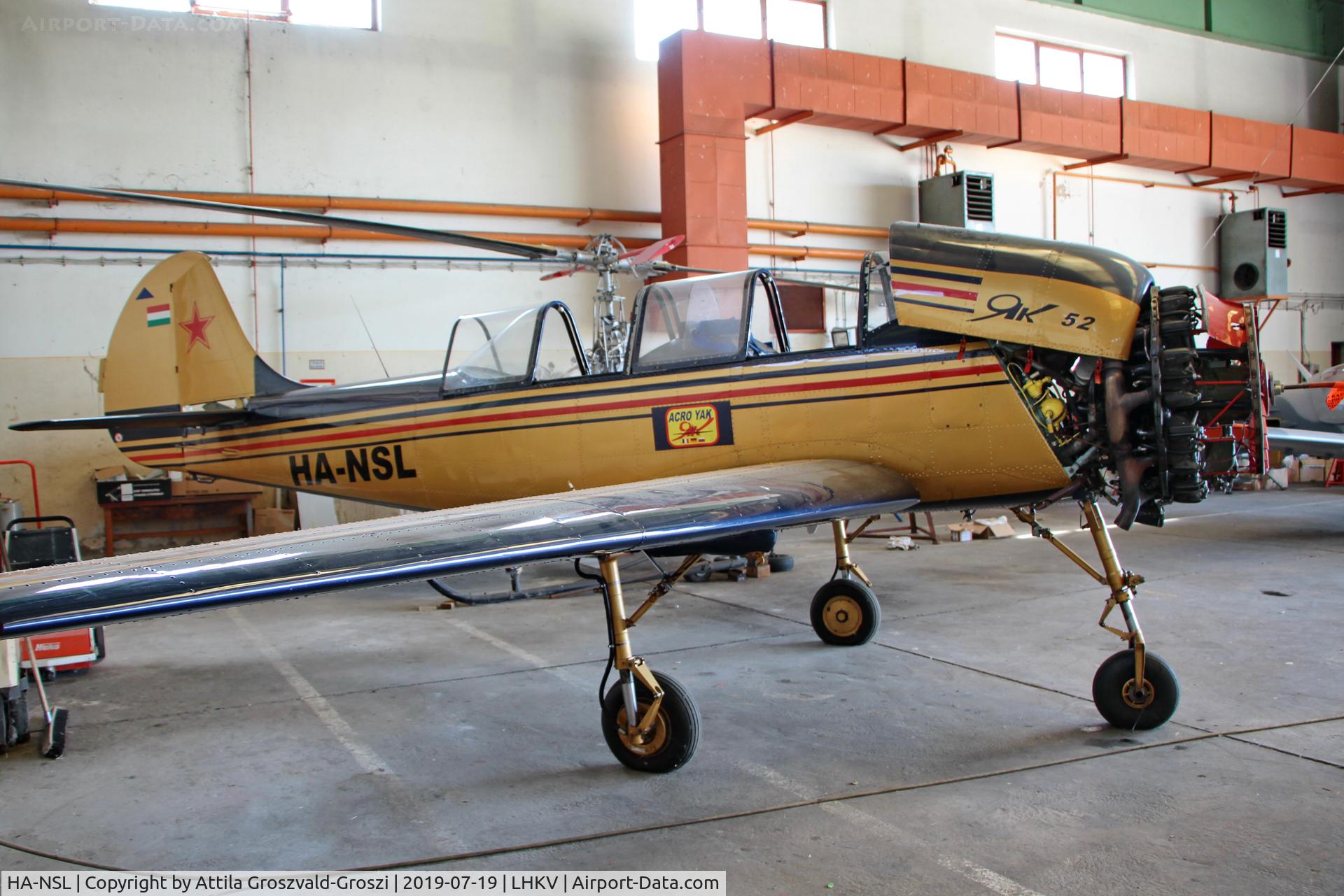 HA-NSL, Yakovlev Yak-52 C/N 822615, LHKV - Kaposujlak Airport, Hungary / 2019