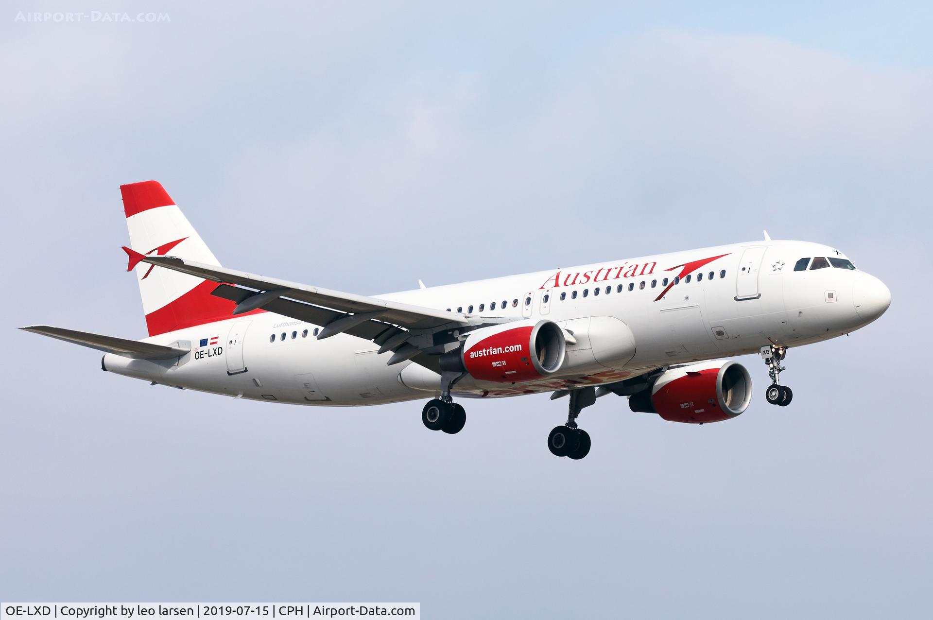 OE-LXD, 2008 Airbus A320-216 C/N 3515, Copenhagen 15.7.2019 final to R-22L