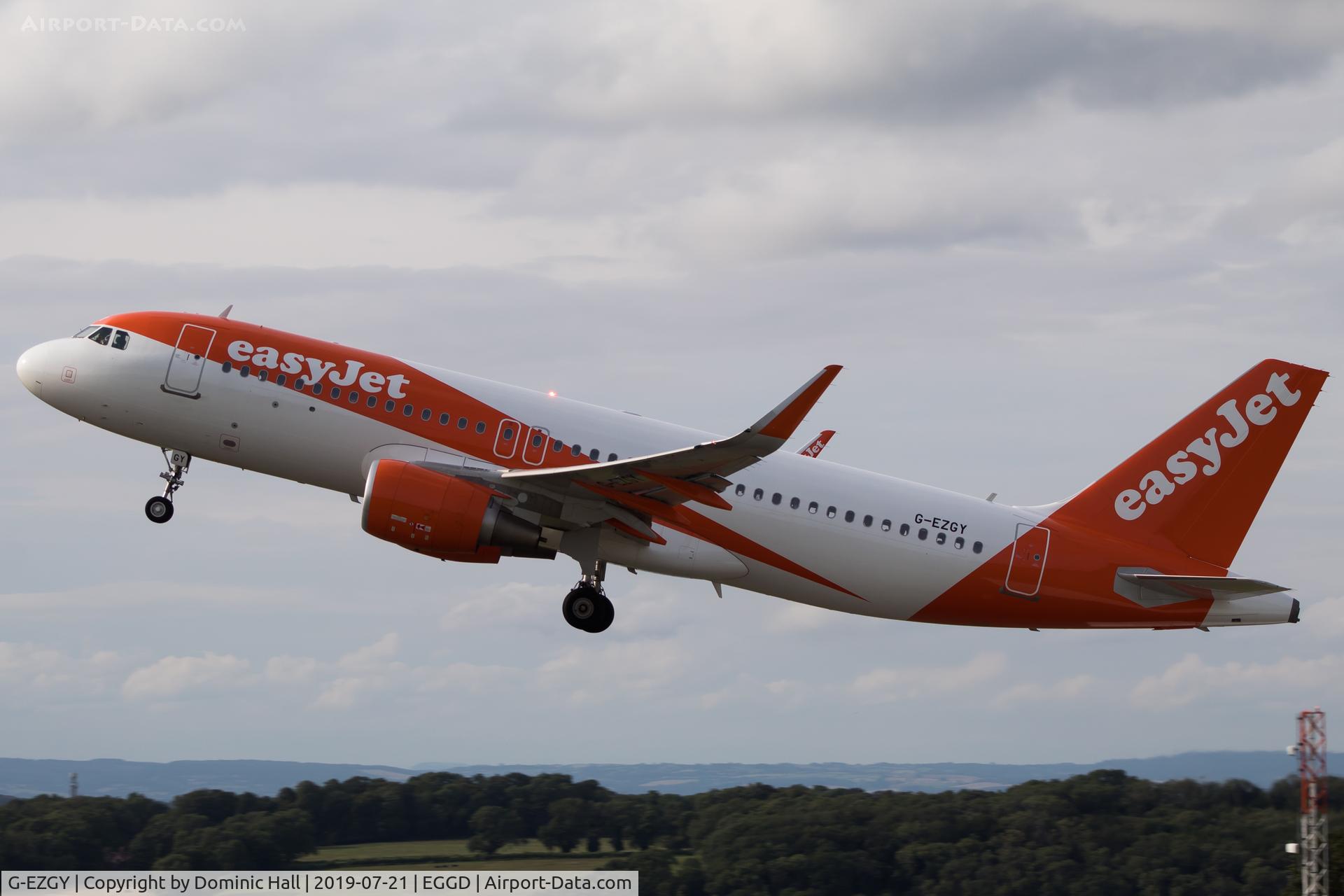 G-EZGY, 2018 Airbus A320-214 C/N 8385, Departing RWY 27