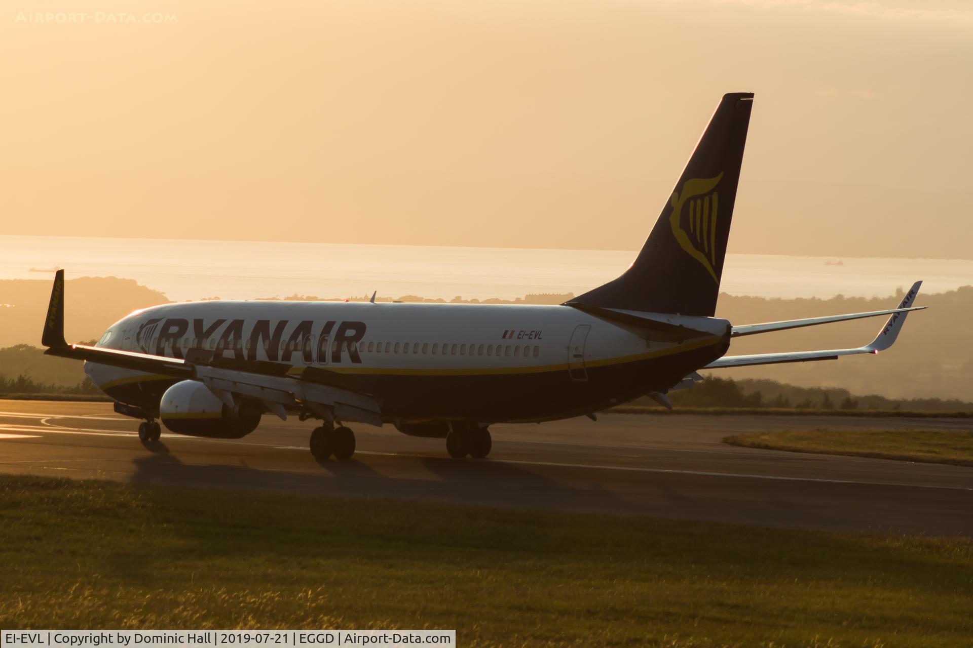 EI-EVL, 2012 Boeing 737-8AS C/N 40299, Sunset Landing on RWY 27