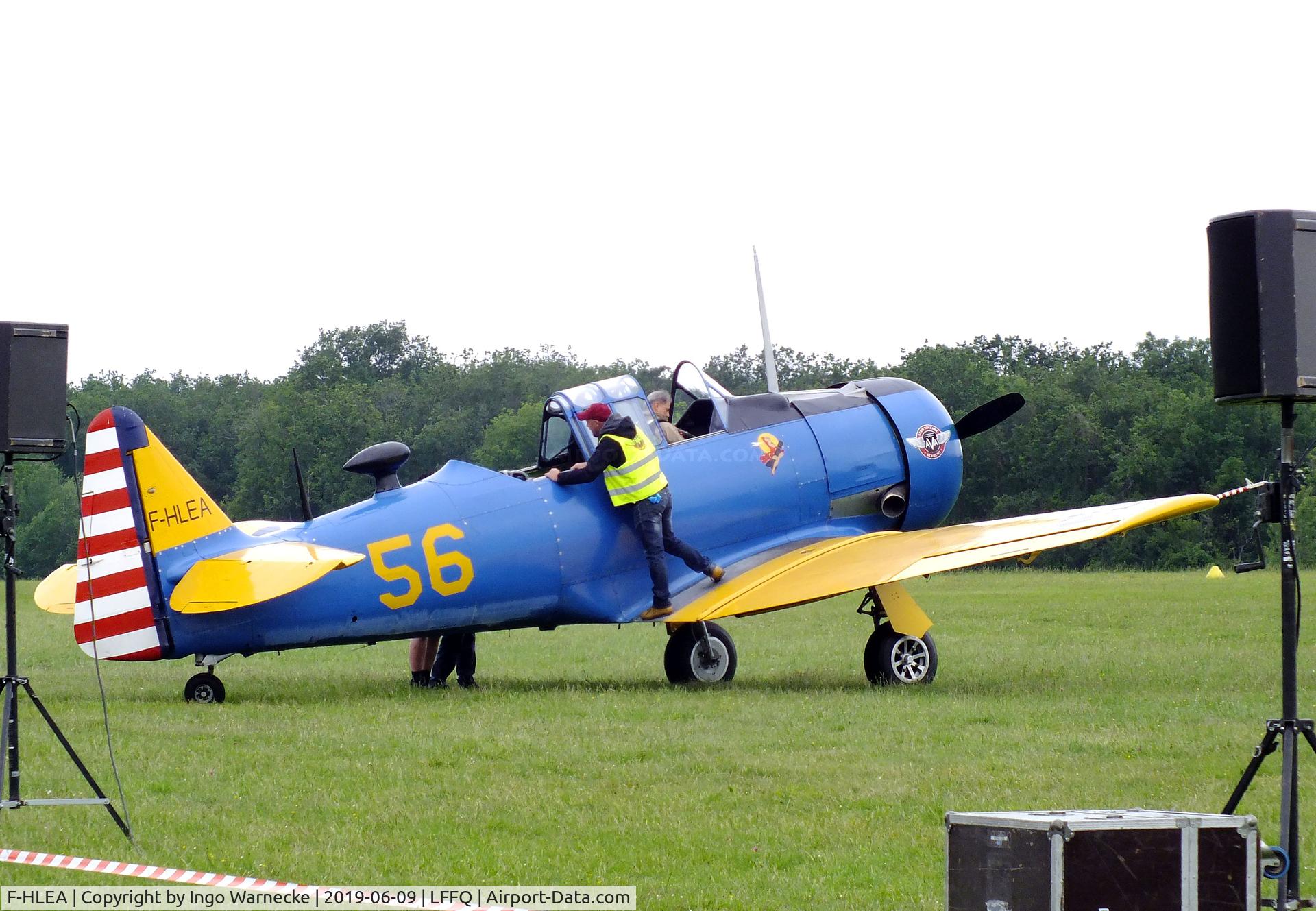 F-HLEA, North American T-6G Texan C/N 168-160, North American T-6G Texan at the meeting aerien 2019, La-Ferte-Alais