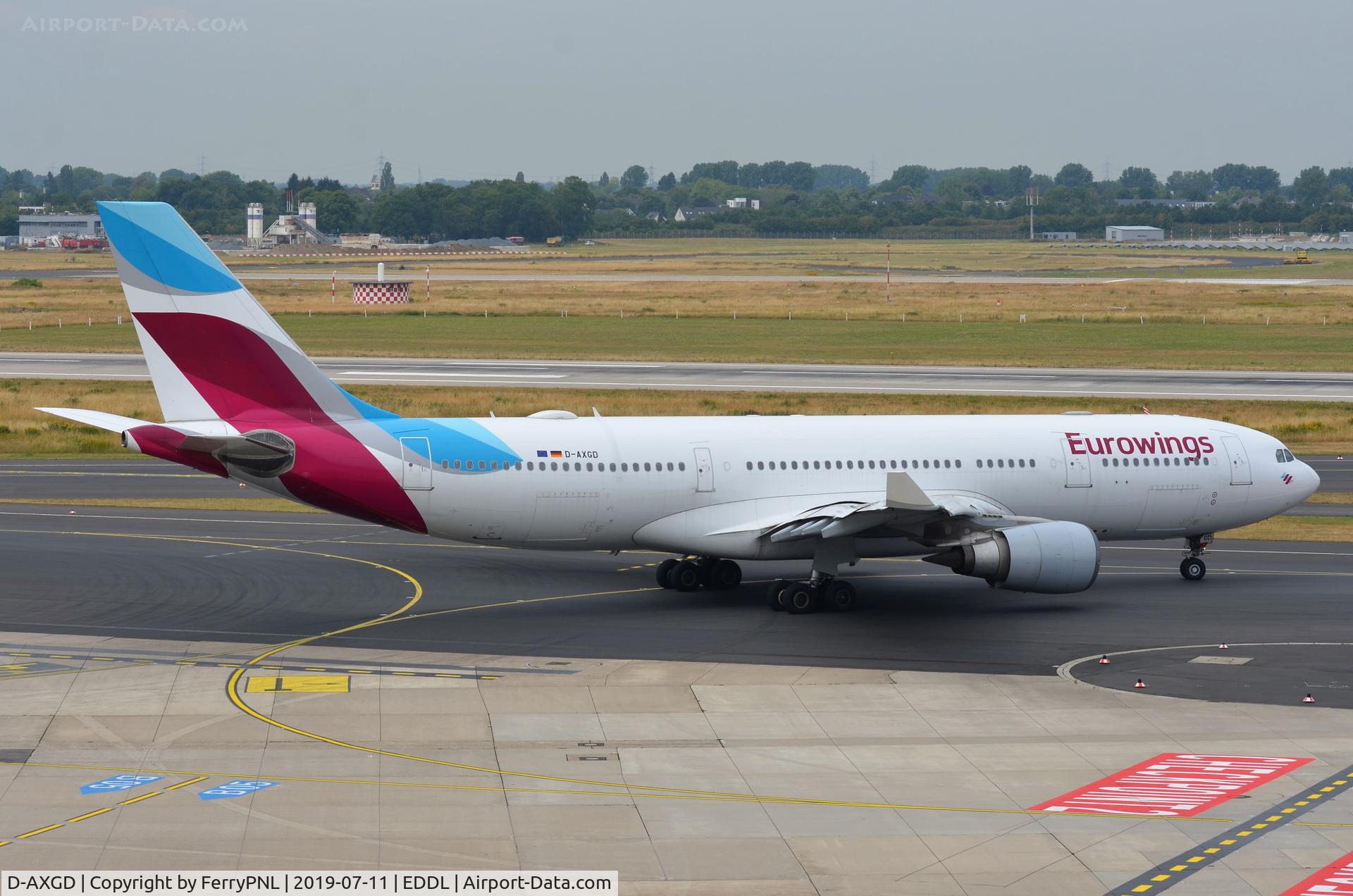 D-AXGD, 2003 Airbus A330-203 C/N 573, Eurowings A332 taxying for departure