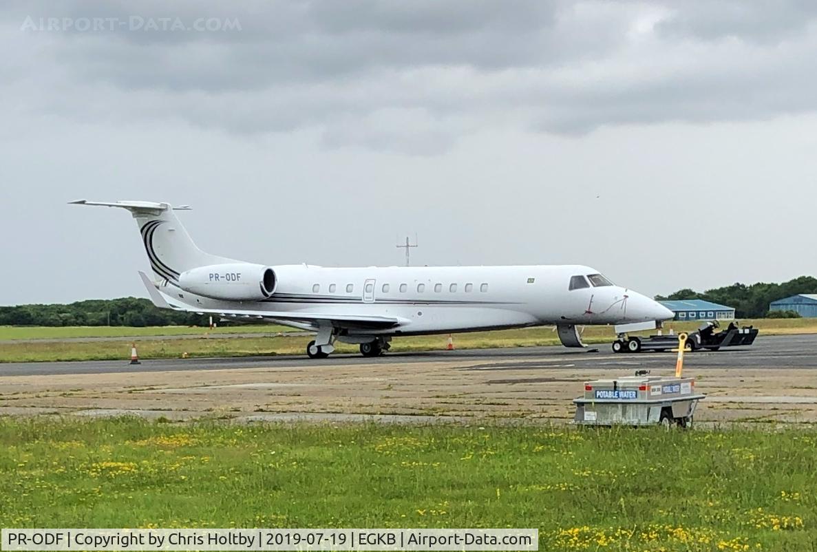 PR-ODF, 2008 Embraer EMB-135BJ Legacy C/N 14501054, At Biggin Hill being prepped for departure
