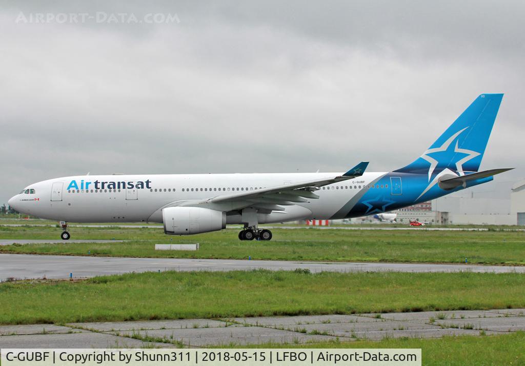 C-GUBF, 1999 Airbus A330-243 C/N 314, Taxiing holding point rwy 32R for departure...
