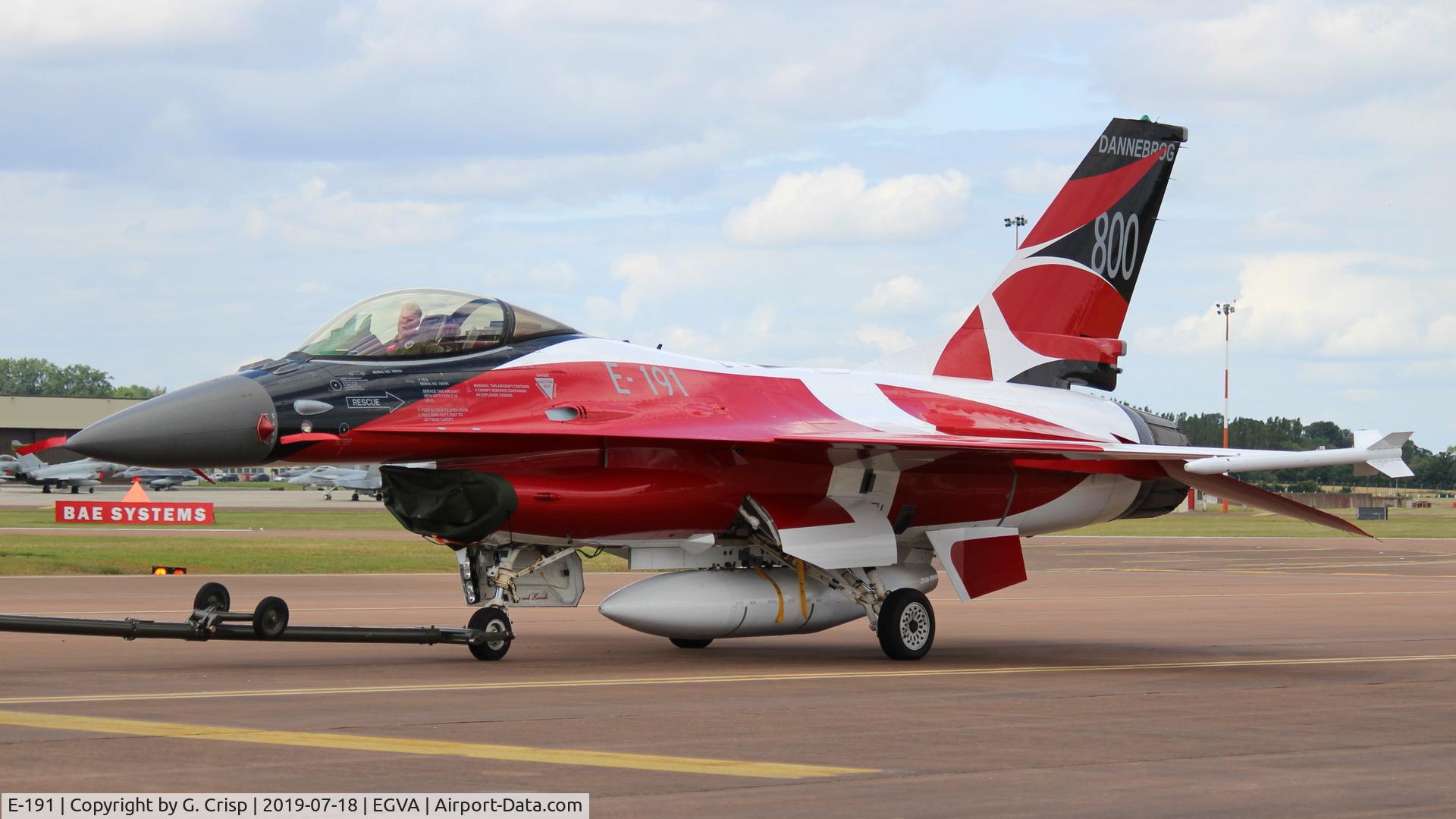 E-191, 1978 SABCA F-16AM Fighting Falcon C/N 6F-18, Royal International Air Tatoo 2019