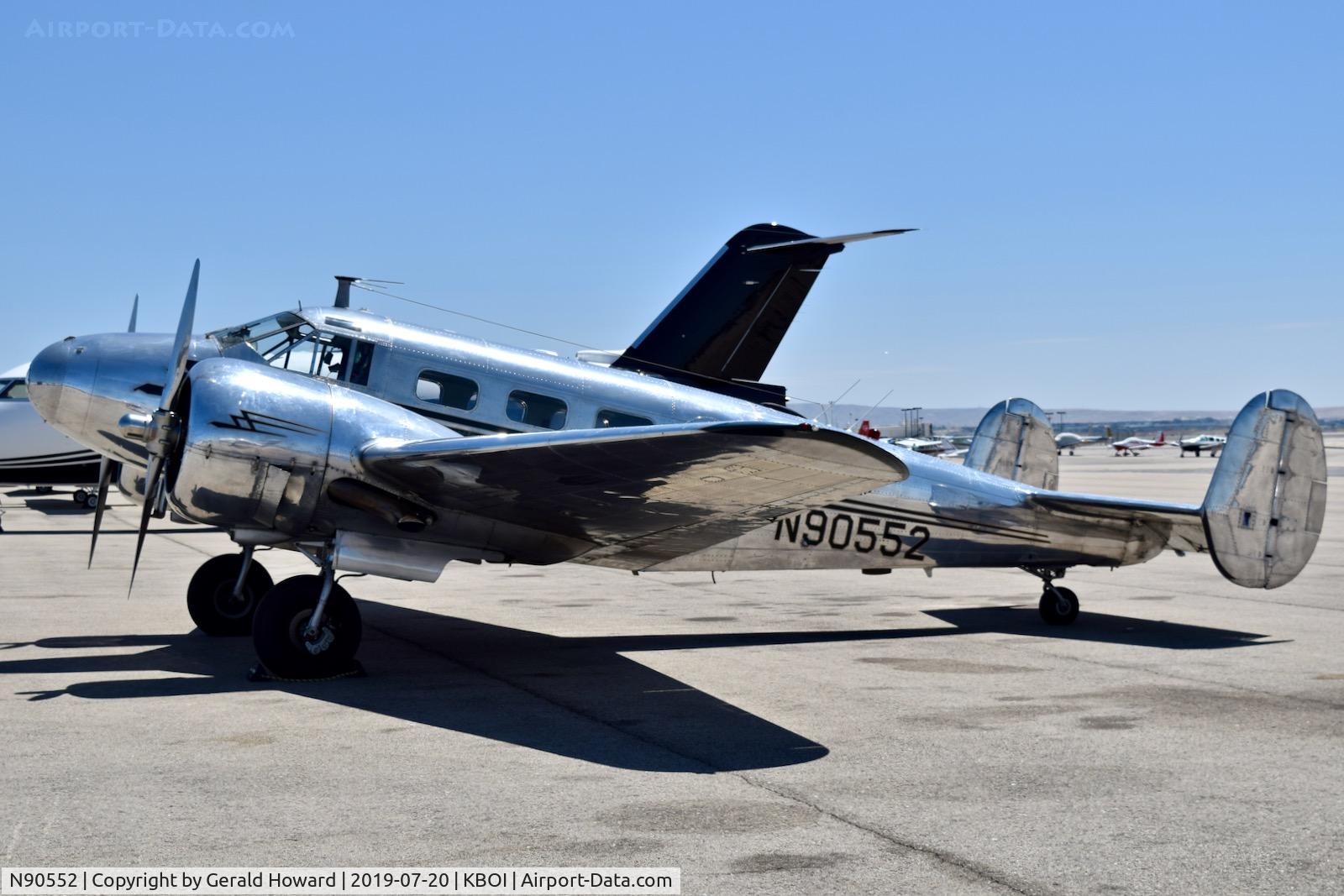 N90552, 1948 Beech D18S C/N A-420, Parked on north GA ramp.