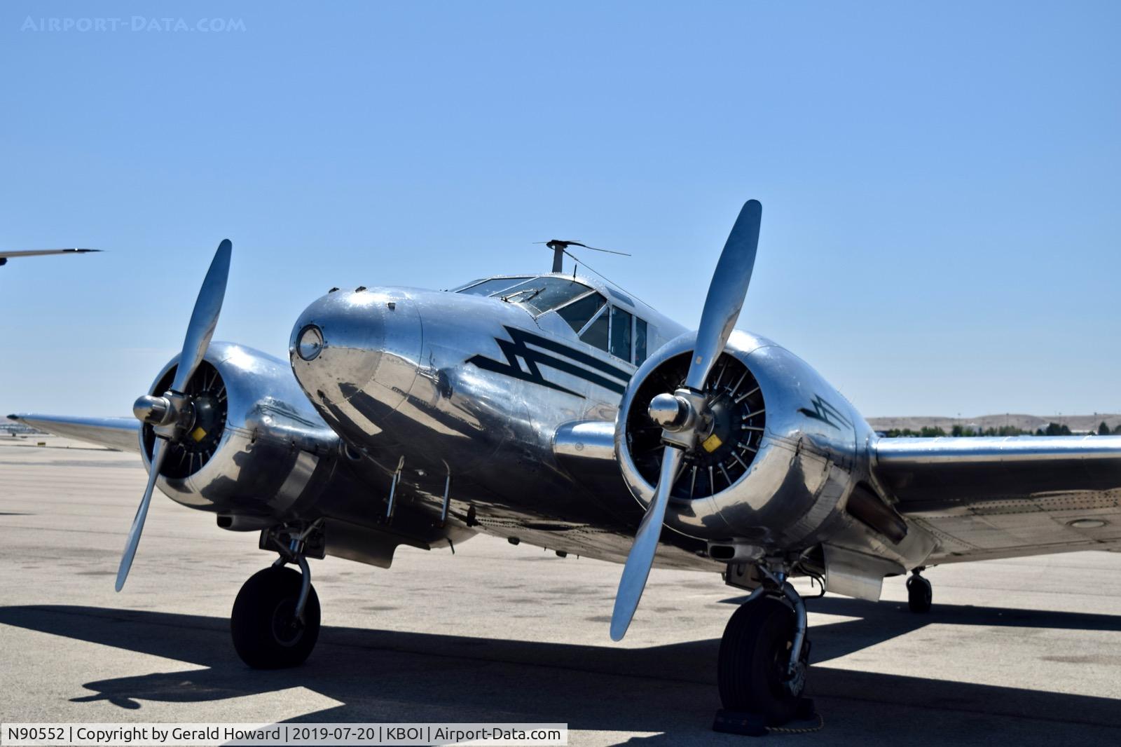 N90552, 1948 Beech D18S C/N A-420, Parked on north GA ramp.