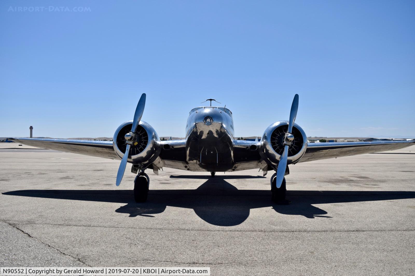 N90552, 1948 Beech D18S C/N A-420, Parked on north GA ramp.
