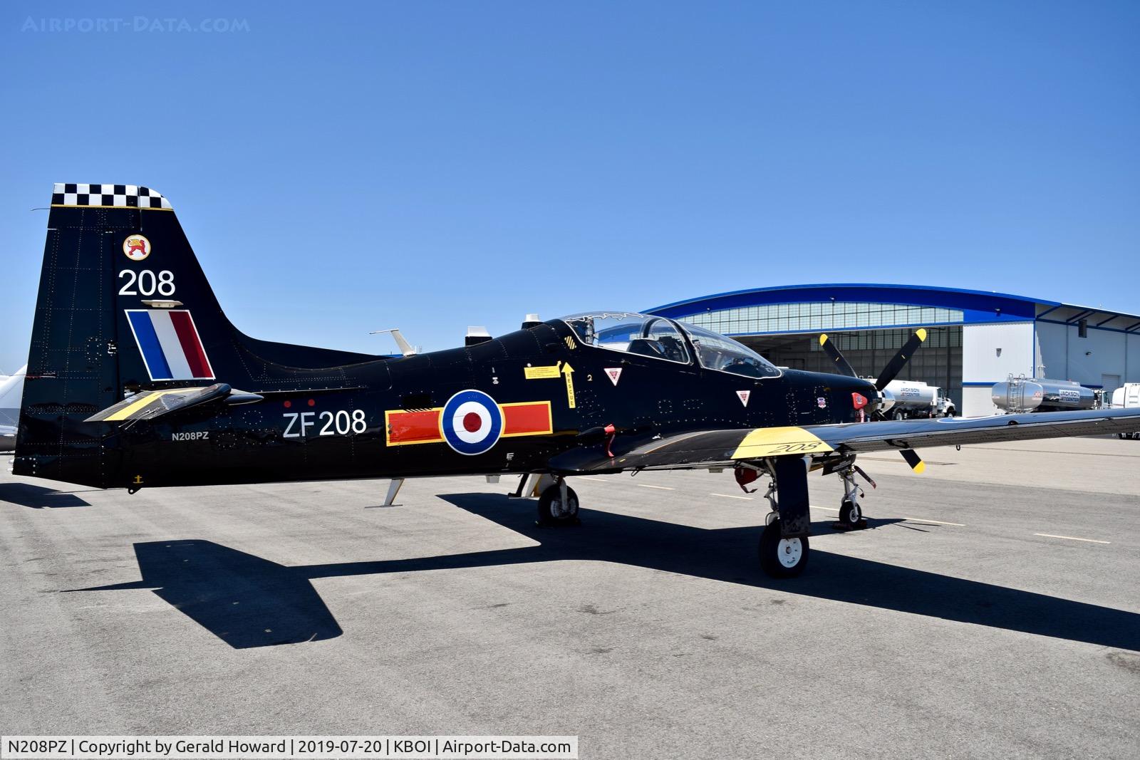 N208PZ, 1989 Short S-312 Tucano T1 C/N S034/T33, Parked on the north GA ramp.