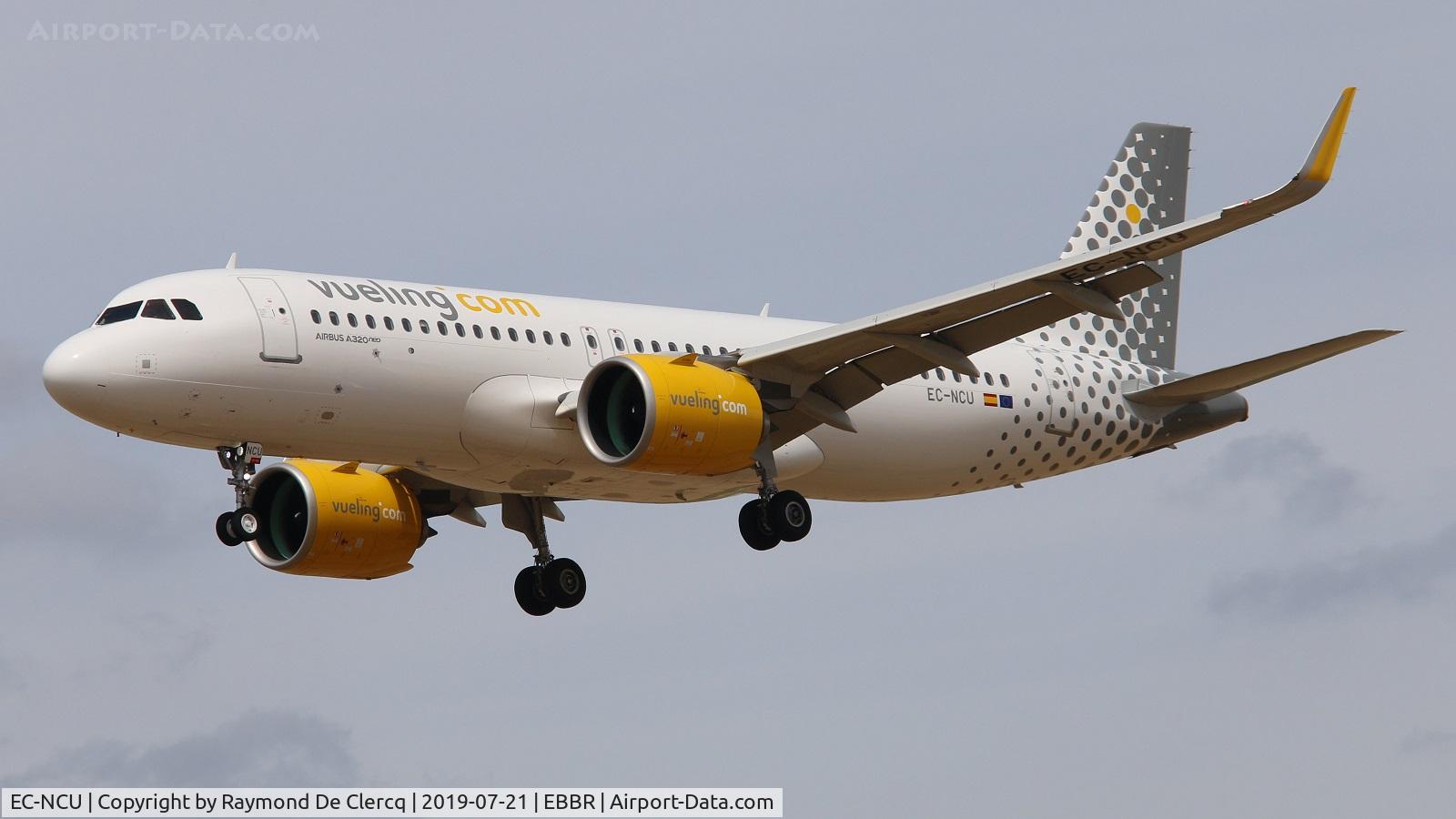 EC-NCU, 2019 Airbus A320-271N C/N 8885, Landing at Brussels.