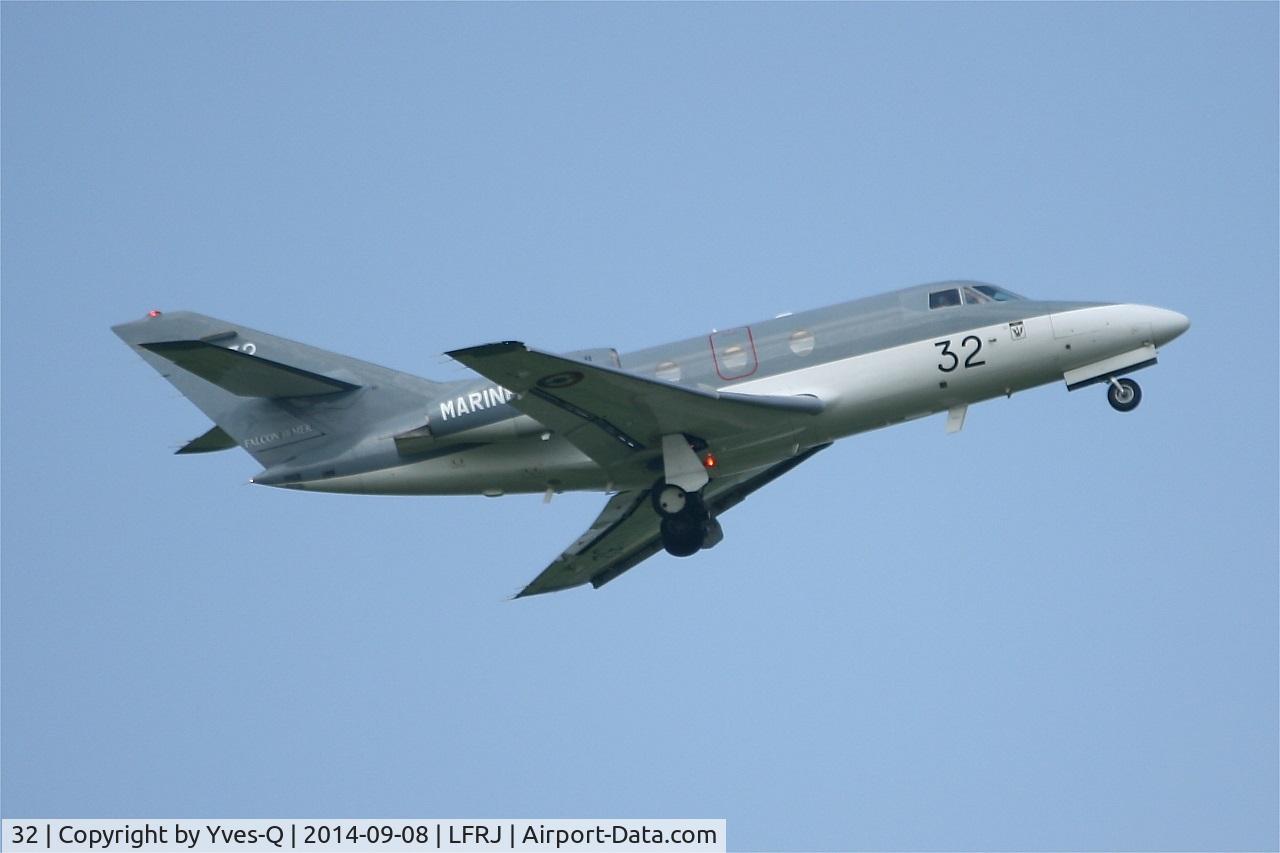 32, 1974 Dassault Falcon 10MER C/N 32, Dassault Falcon 10 MER, Go arround rwy 08, Landivisiau Naval Air Base (LFRJ)
