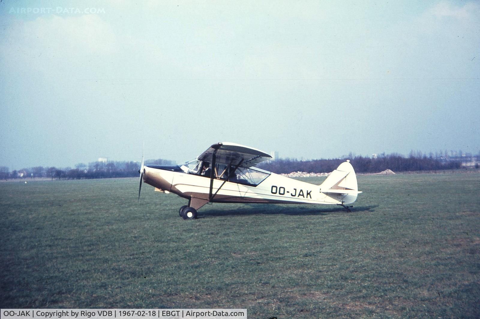OO-JAK, Piper PA-14 Family Cruiser C/N 14-201, At Ghent airfield.
