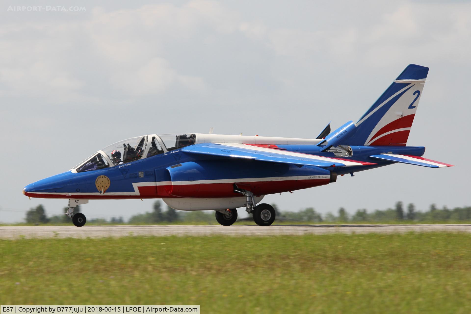 E87, Dassault-Dornier Alpha Jet E C/N E87, at Evreux PAF n°2 F-TELC