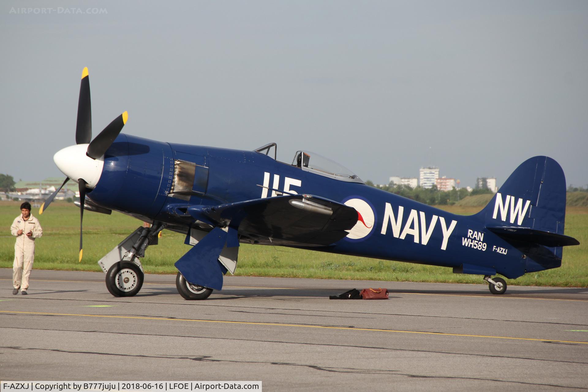 F-AZXJ, 1949 Hawker Sea Fury FB.11 C/N 37733, at Evreux