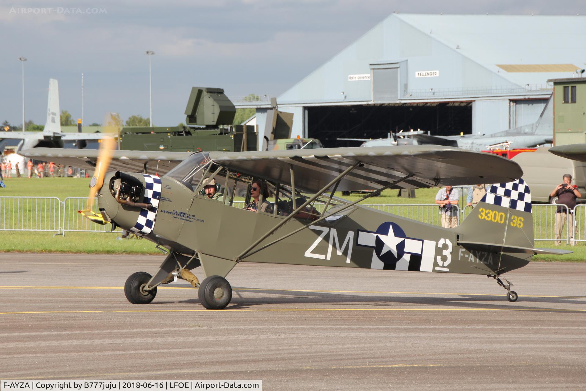 F-AYZA, 1943 Piper L-4H Grasshopper (J3C-65D) C/N 11327, at Evreux
