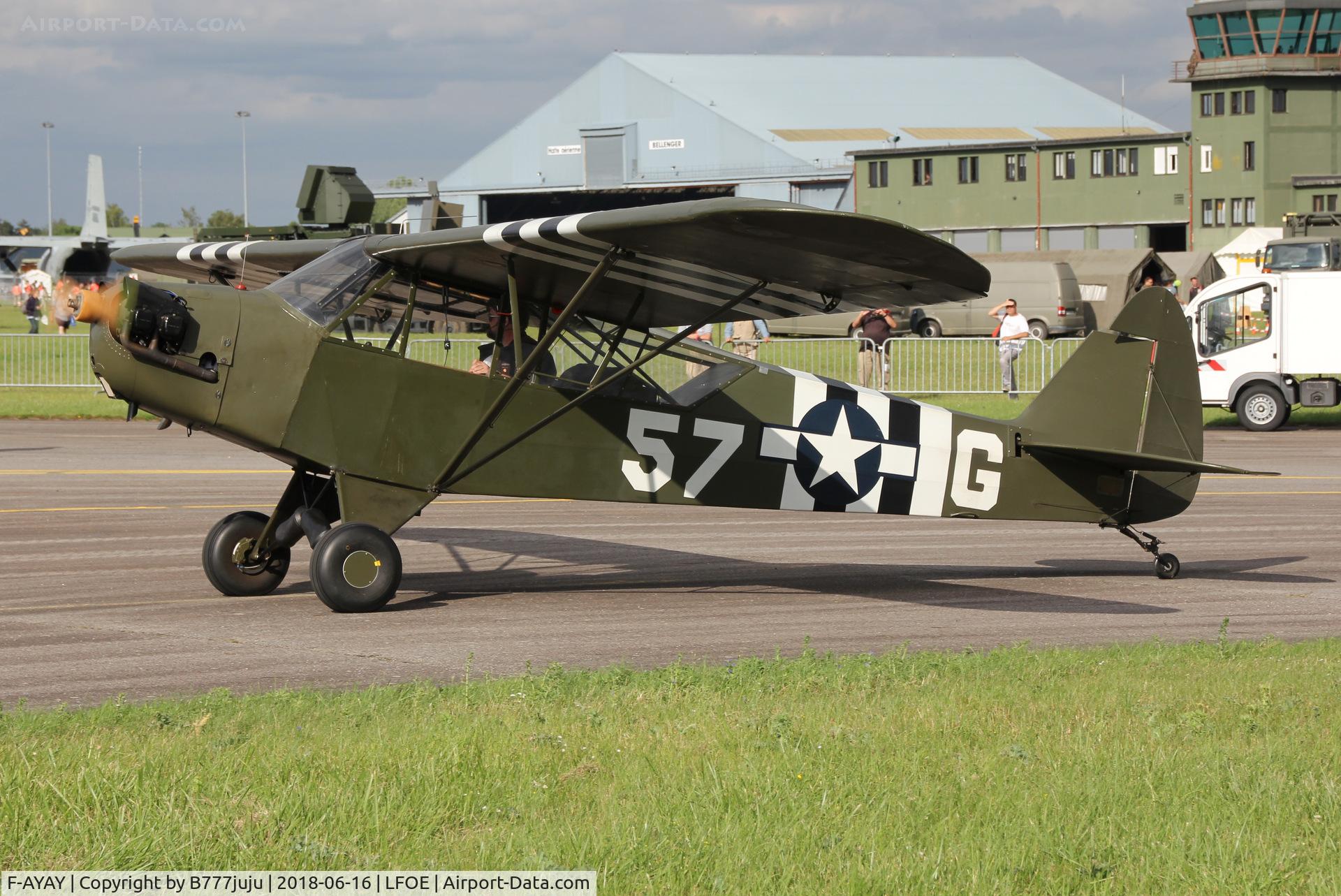 F-AYAY, 1944 Piper L-4A Grasshopper C/N AN-1, at Evreux