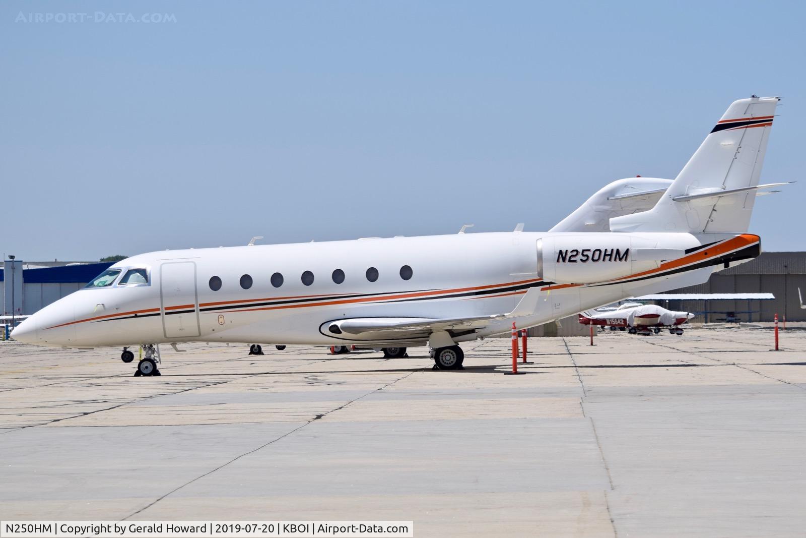 N250HM, 2008 Gulfstream Aerospace LP Gulfstream 200 C/N 217, Parked on the south GA ramp.