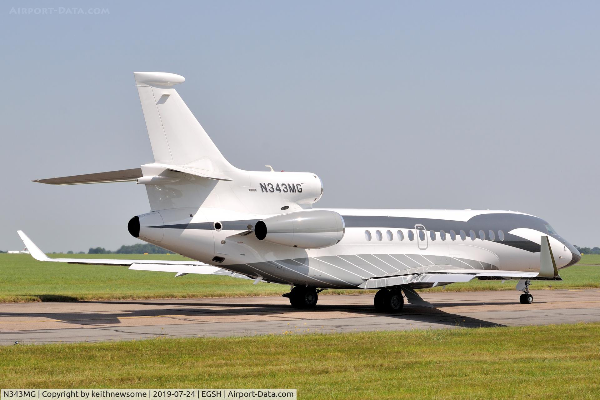 N343MG, 2007 Dassault Falcon 900EX C/N 193, Returning to Westhampton Beach, New York.