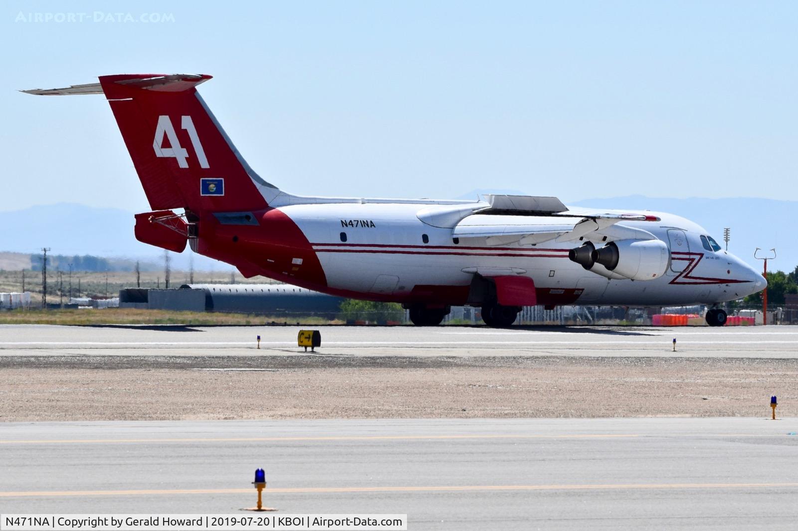 N471NA, 1989 British Aerospace BAe.146-200 C/N E2136, Landing roll out on RWY 28R.
