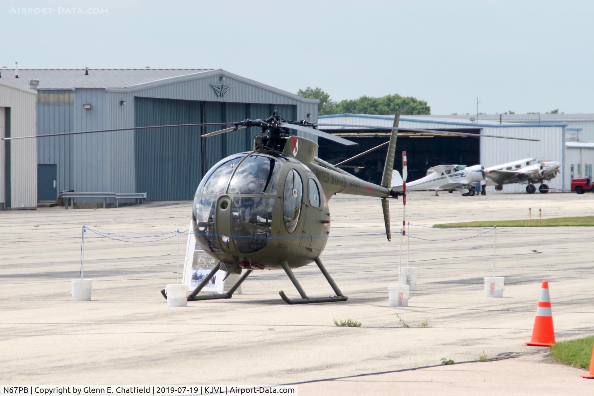 N67PB, 1968 Hughes OH-6A Cayuse C/N 480411, On display for the day.