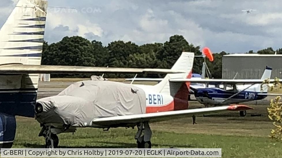 G-BERI, 1977 Rockwell Commander 114 C/N 14234, Covered and starting to look neglected at Blackbushe