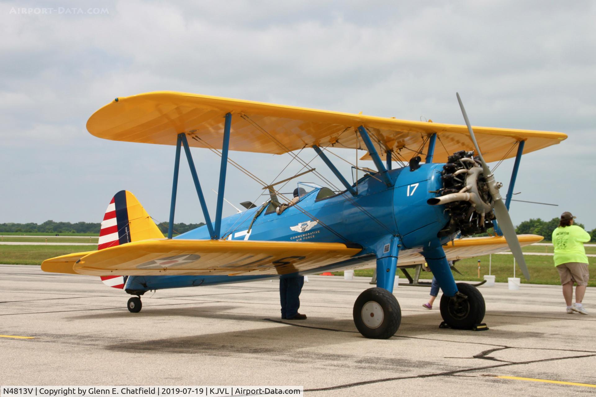 N4813V, 1950 Boeing PT-13D Kaydet (E75) C/N 75-5326, PT-13D 42-17163